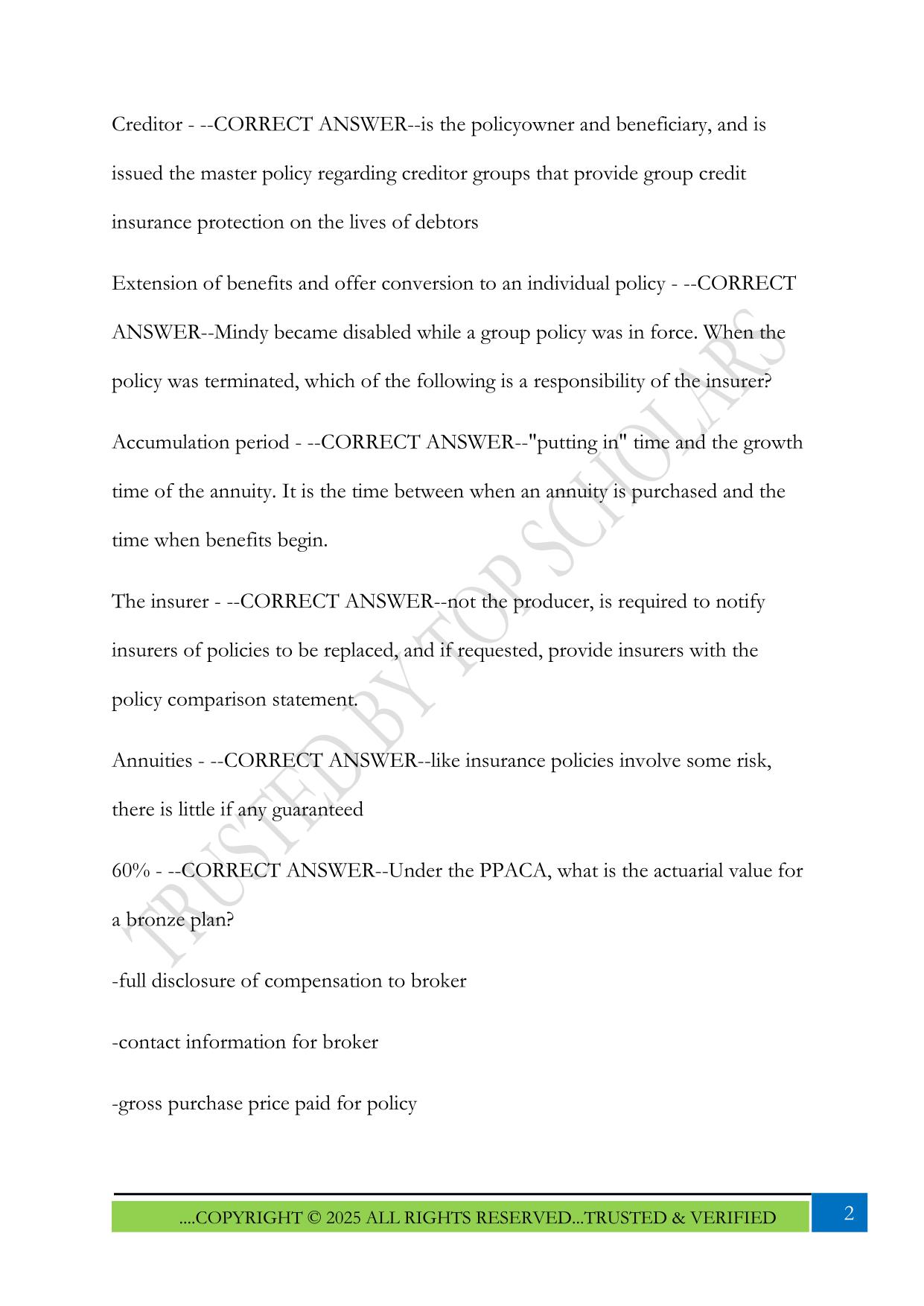 California Life and Health Final Exam 2025 Questions and Answers