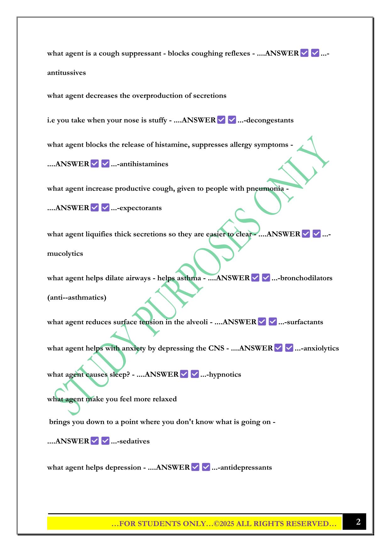PN 1005 Final Exam 2025 Questions and Answers