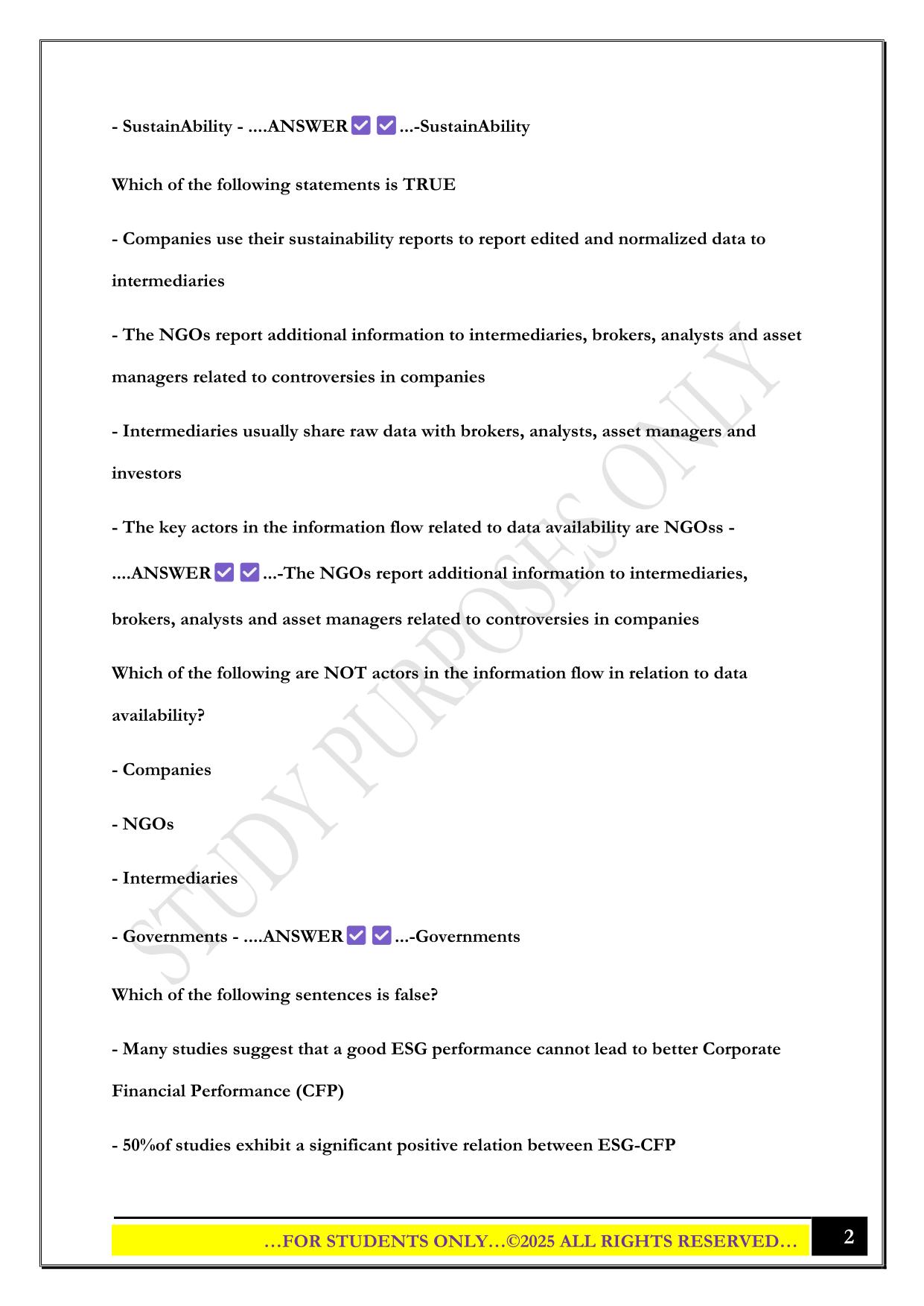 CESGA 3.1 Exam 2025 Questions and Answers