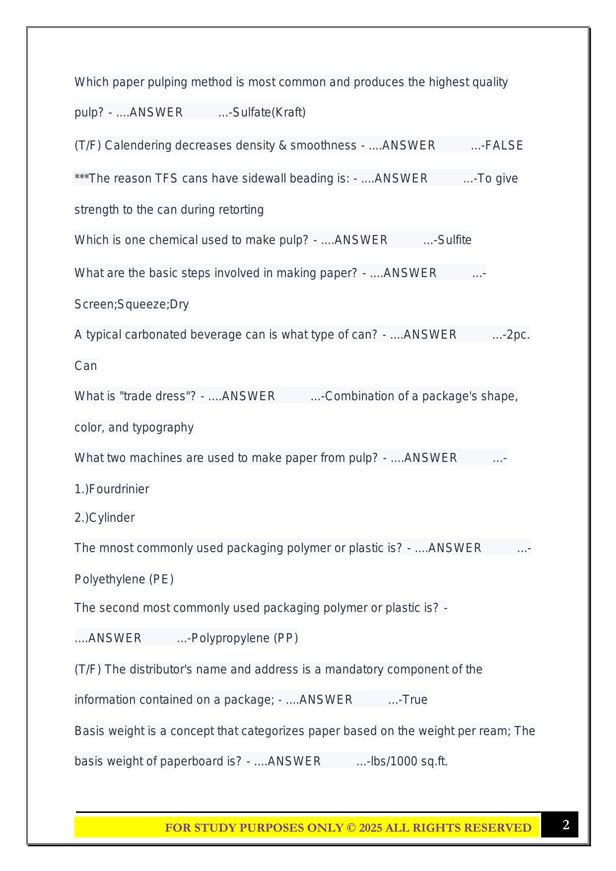 PKSC 1020 Dr. Batt Past Exams 2025 Questions and Answers