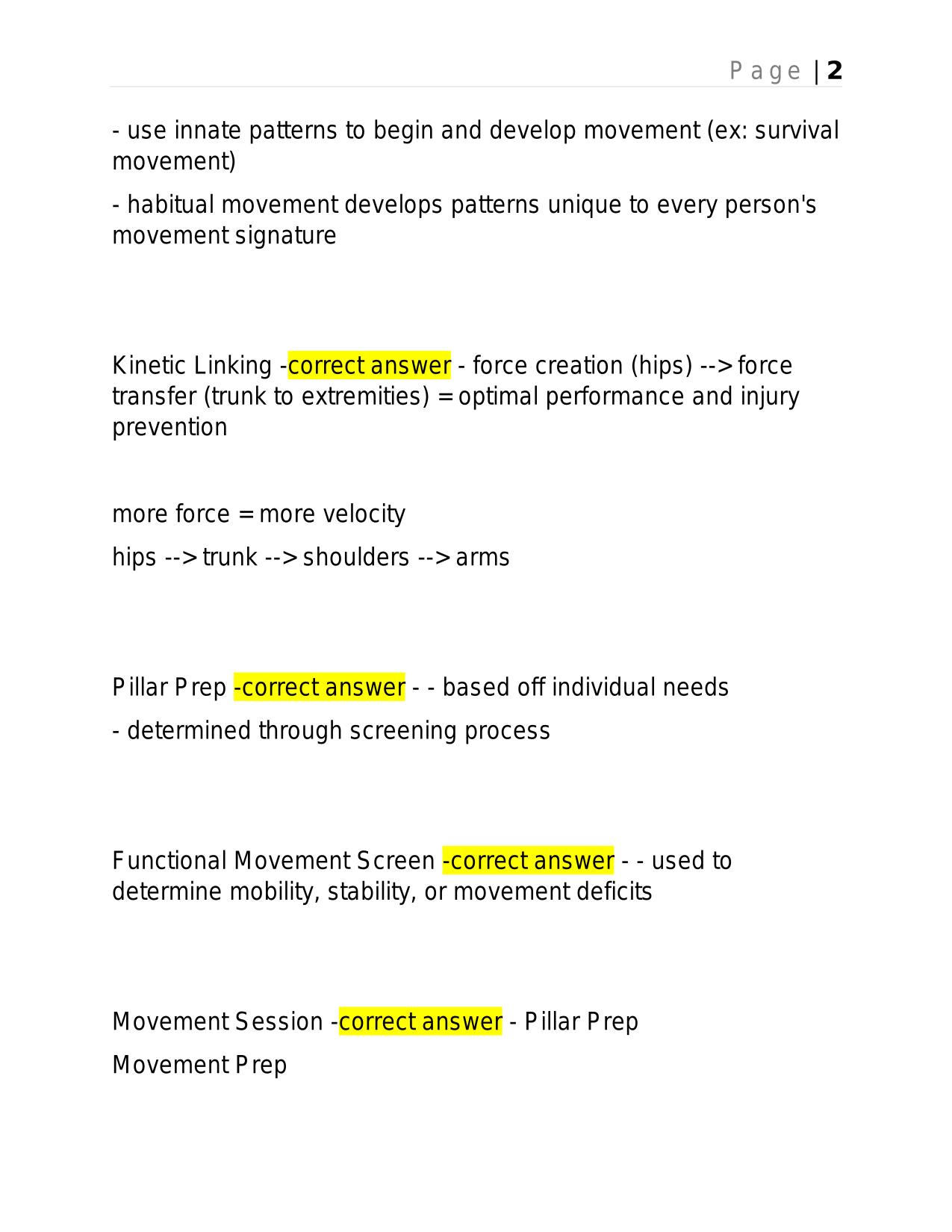 EXOS PERFORMANCE SPECIALIST CERTIFICATION EXAM 2025 QUESTIONS AND ANSWERS.