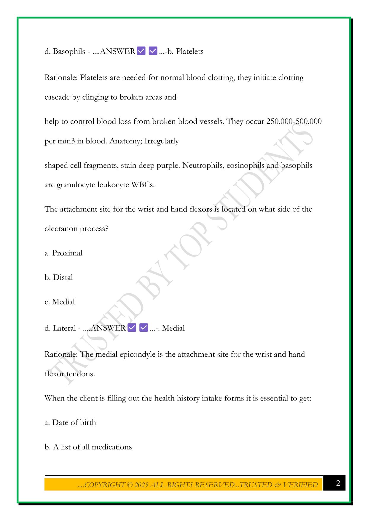 MBLEX PRACTICE EXAM 2025 QUESTIONS AND ANSWERS