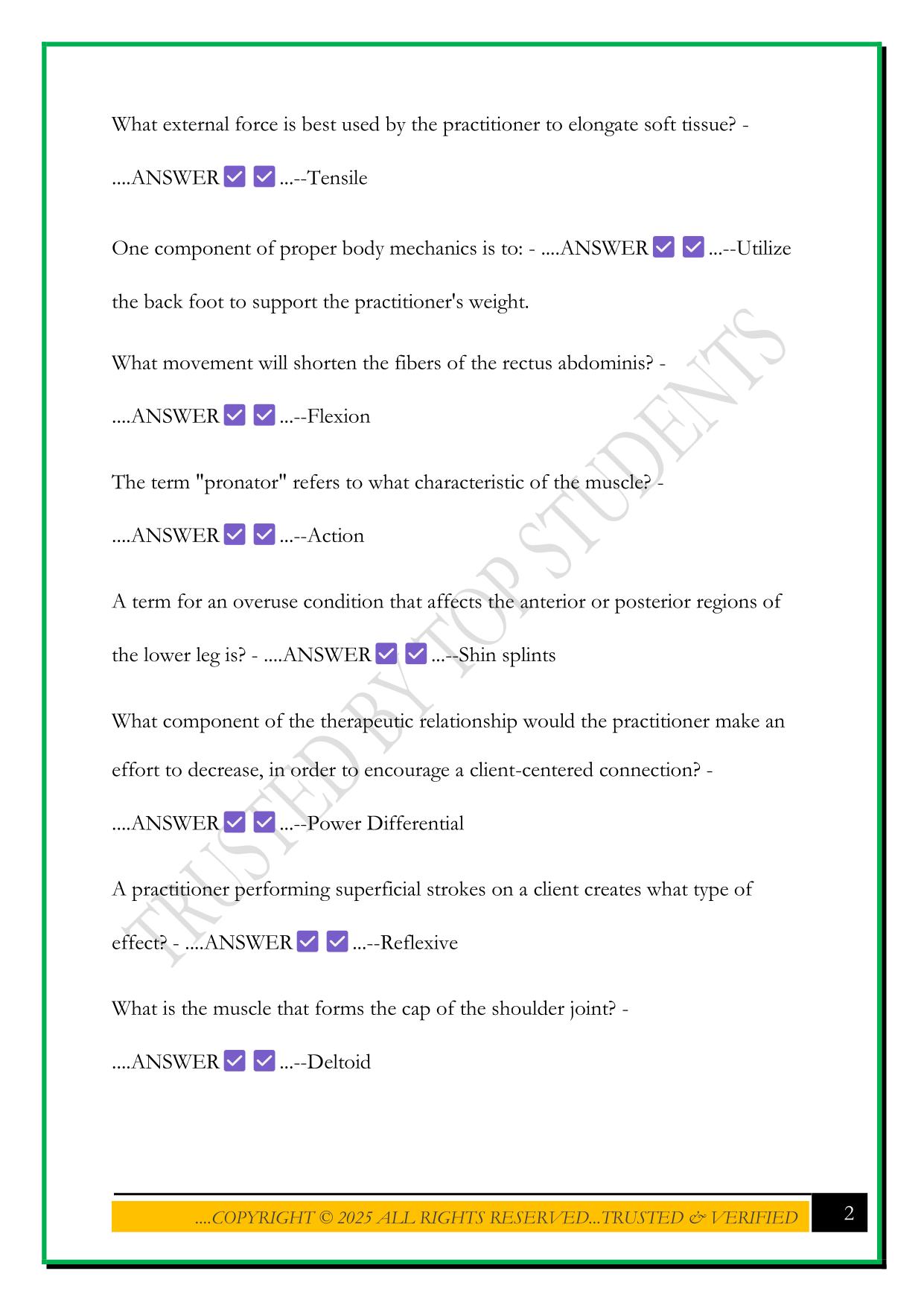 MBLEX PRACTICE TEST (FSMBT) 2025 QUESTIONS AND ANSWERS