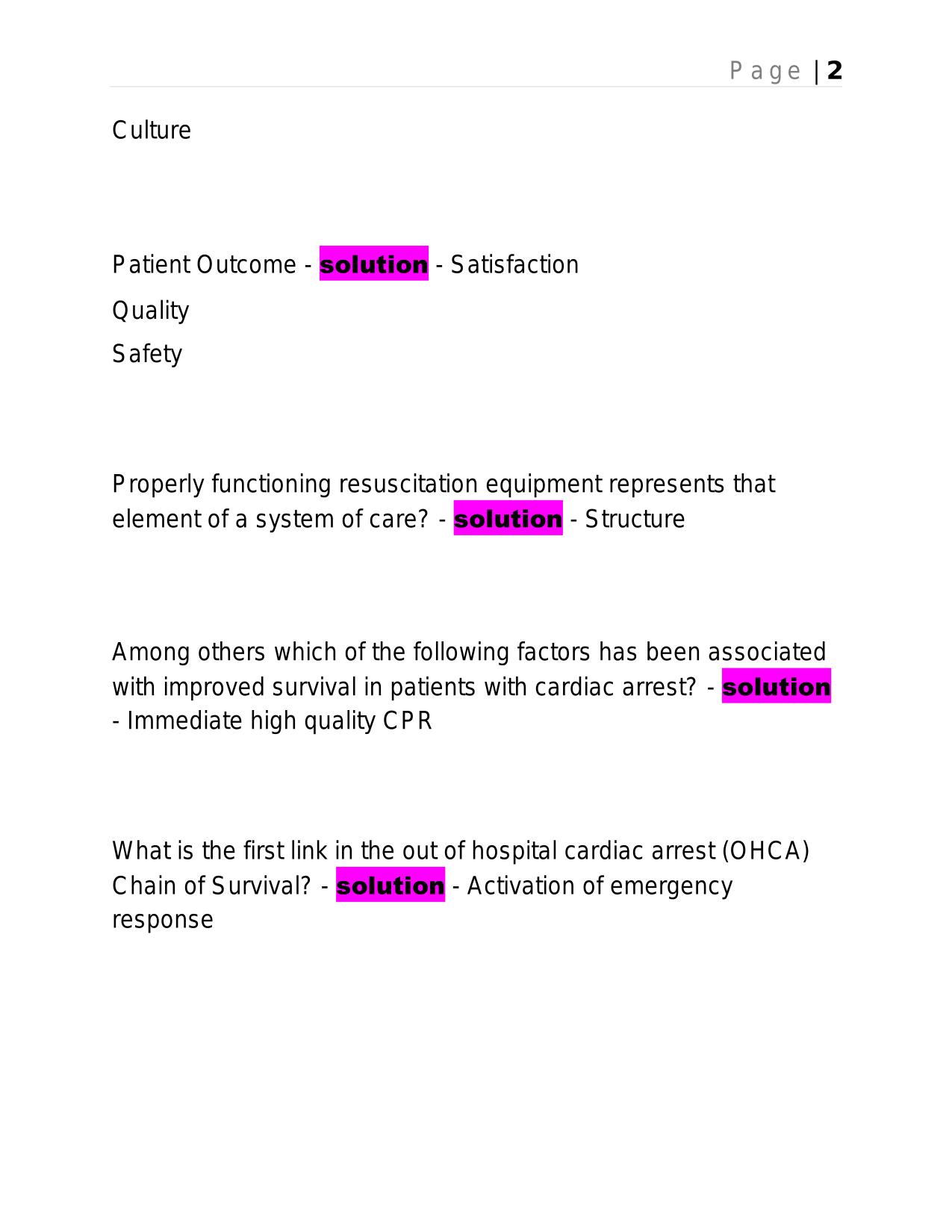 HEART CODE ACLS ONLINE CLASS 2025 QUESTIONS AND ANSWERS.