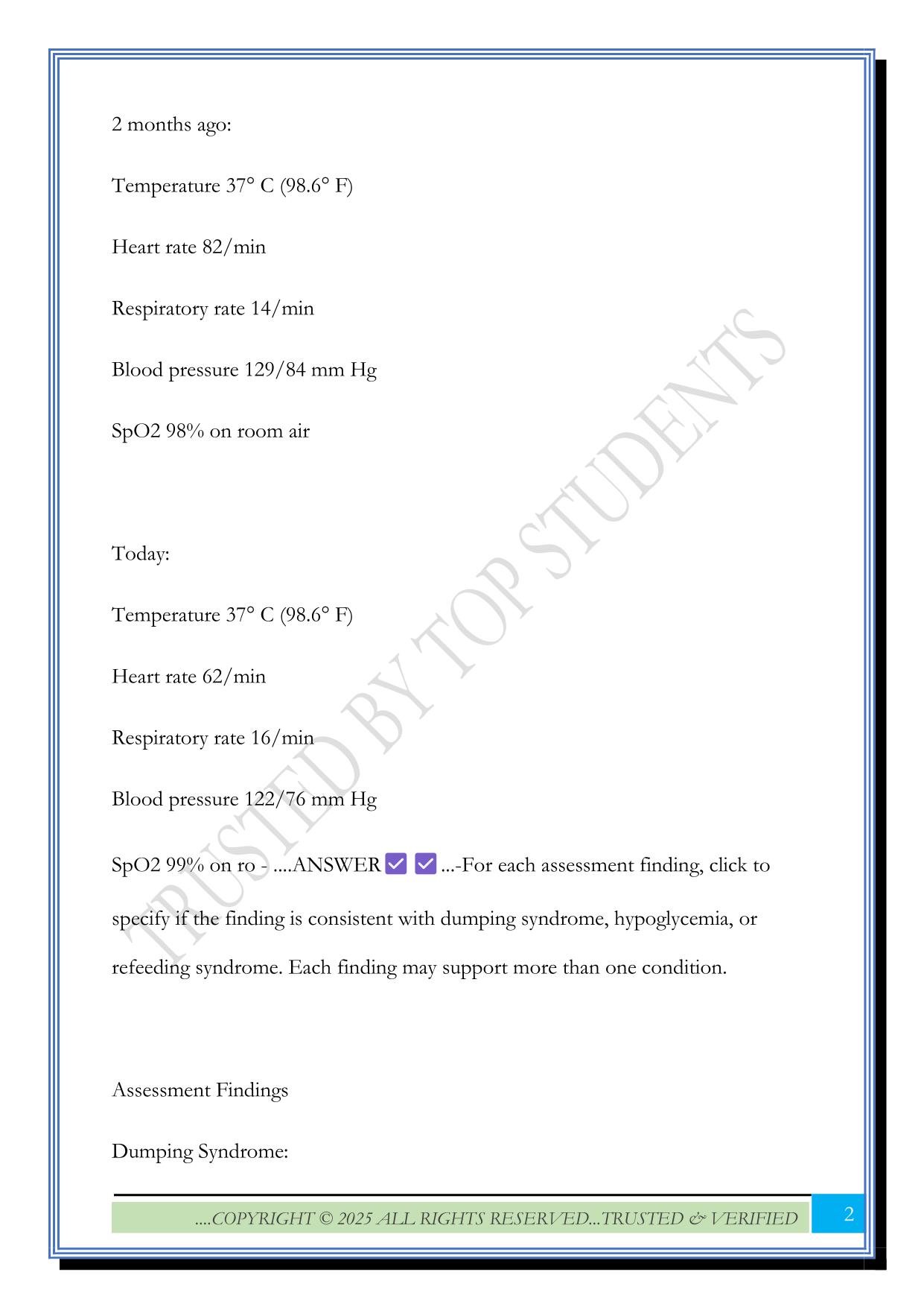 ATI Nutrition Practice 2025 A Questions and Answers
