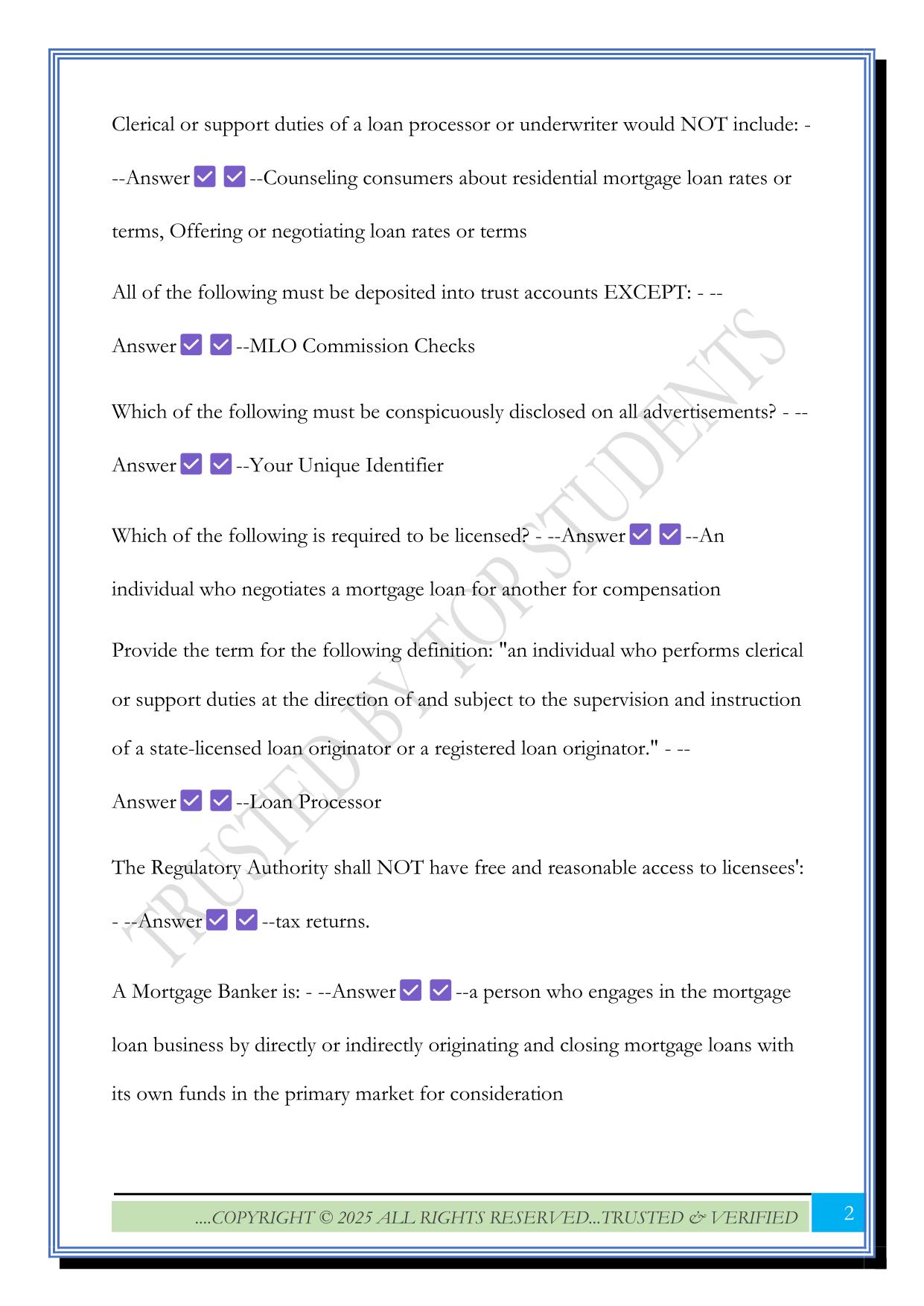 UST Test Prep 3 2025 Questions and Answers