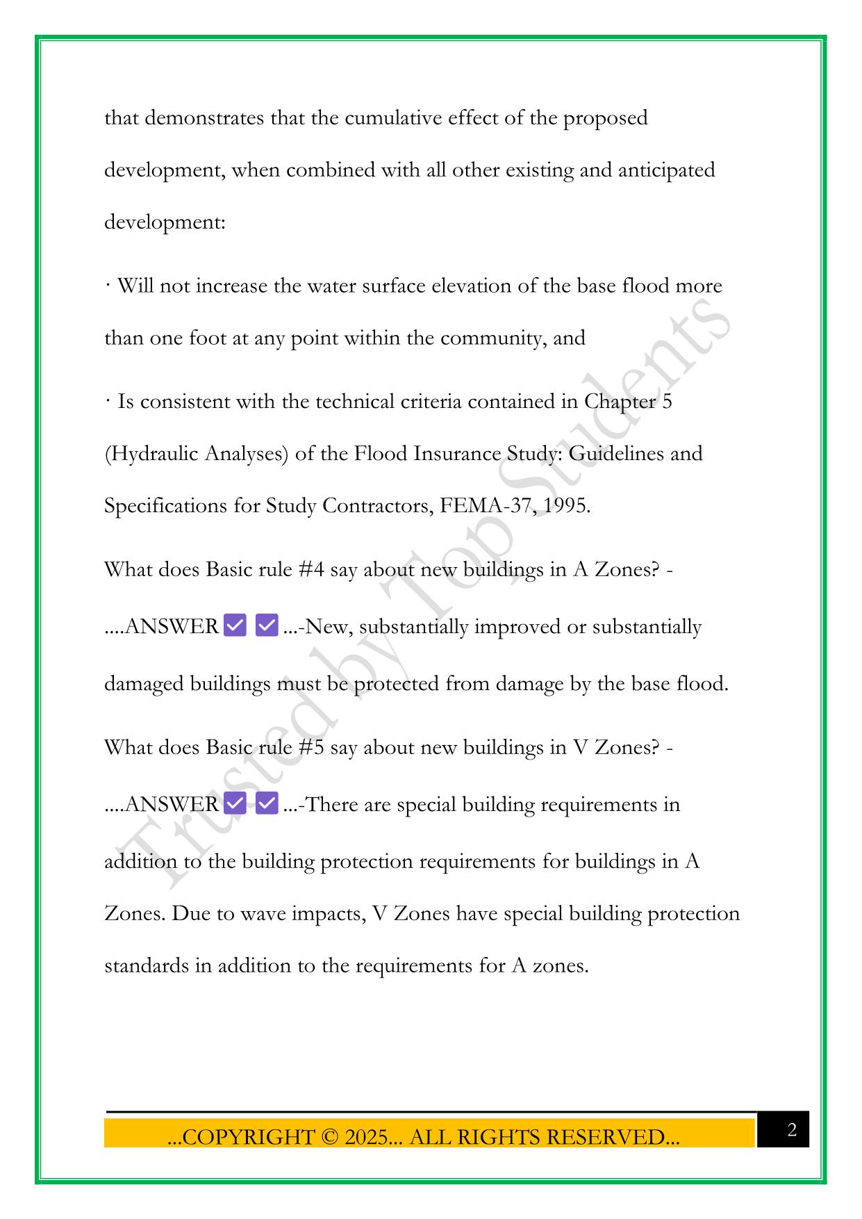 CERTIFIED FLOODPLAIN MANAGER EXAM 2025 QUESTIONS AND ANSWERS