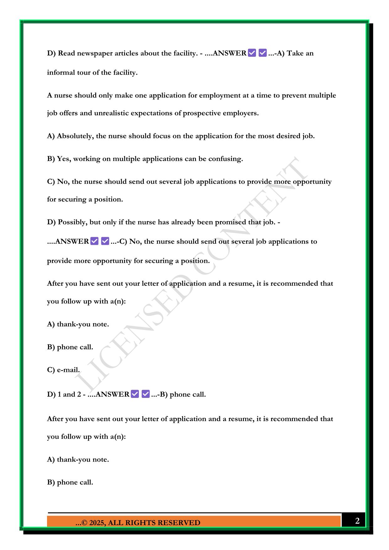 LPN LEADERSHIP & MANAGEMENT EXAM 1 2025 QUESTIONS AND ANSWERS