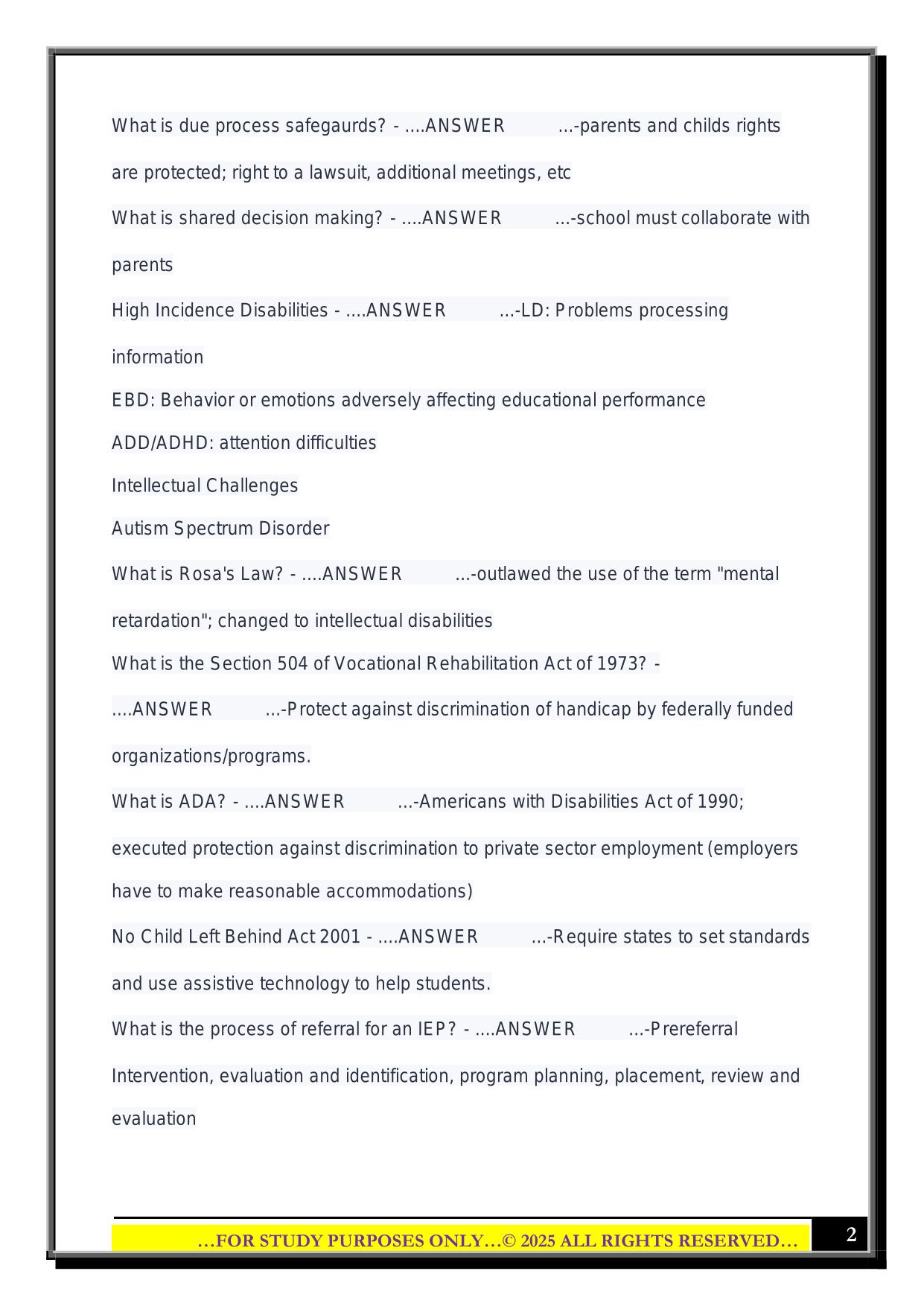 ELED 320 Test 1 2025 Questions and Answers