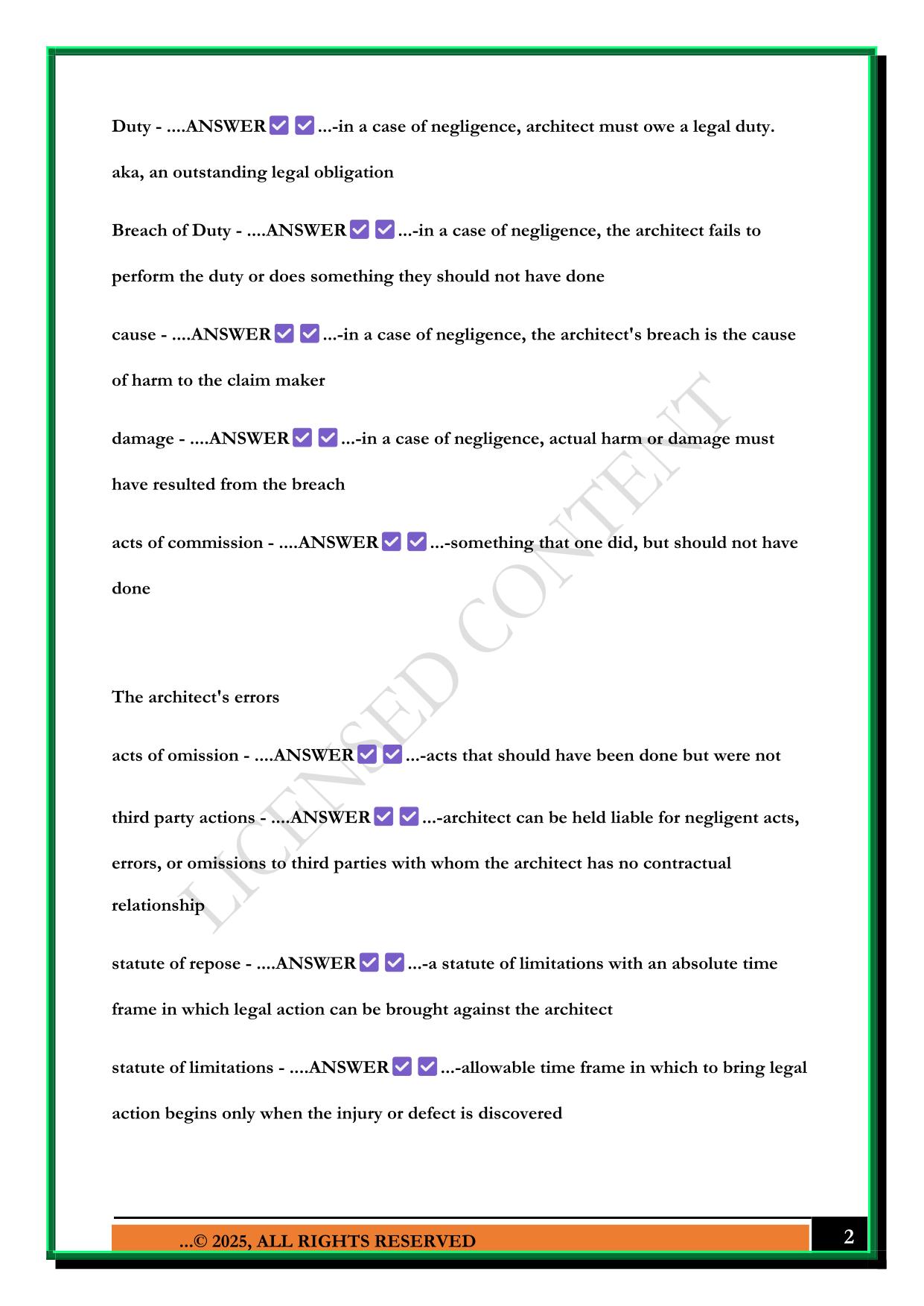 ARE 5.0 - PRACTICE MANAGEMENT EXAM 2025 QUESTIONS AND ANSWERS