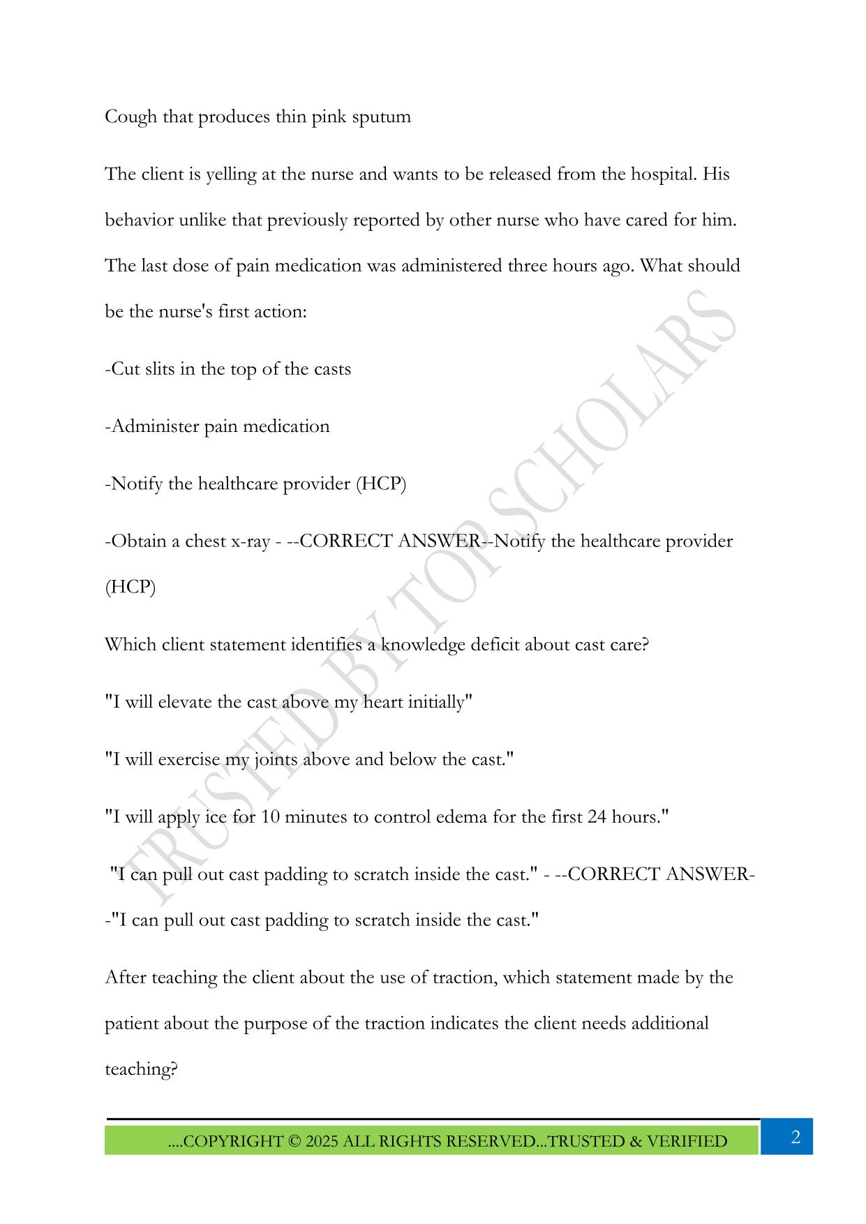 NSG-55 Final Exam 2025 Questions and Answers