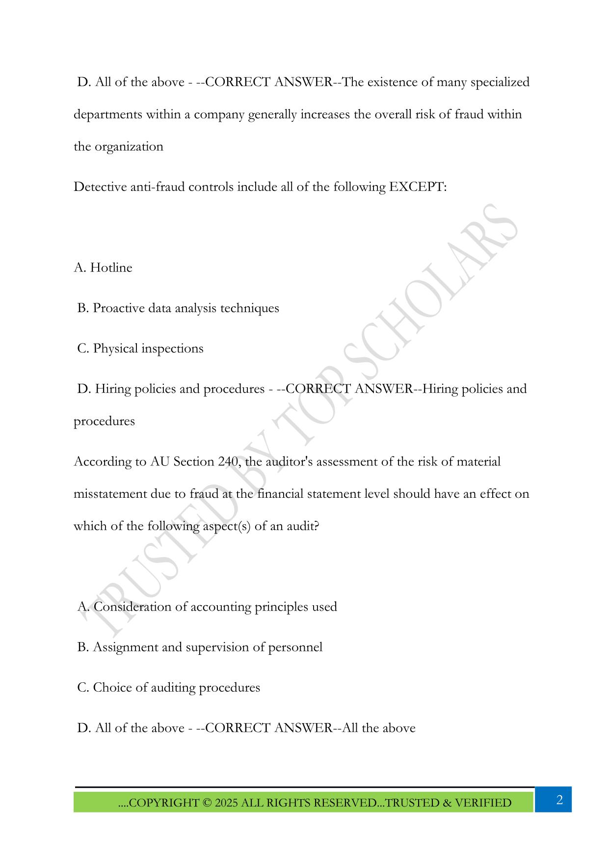 Certified Fraud Examiner (CFE) set 1 from ACFE 2025 Questions and Answers