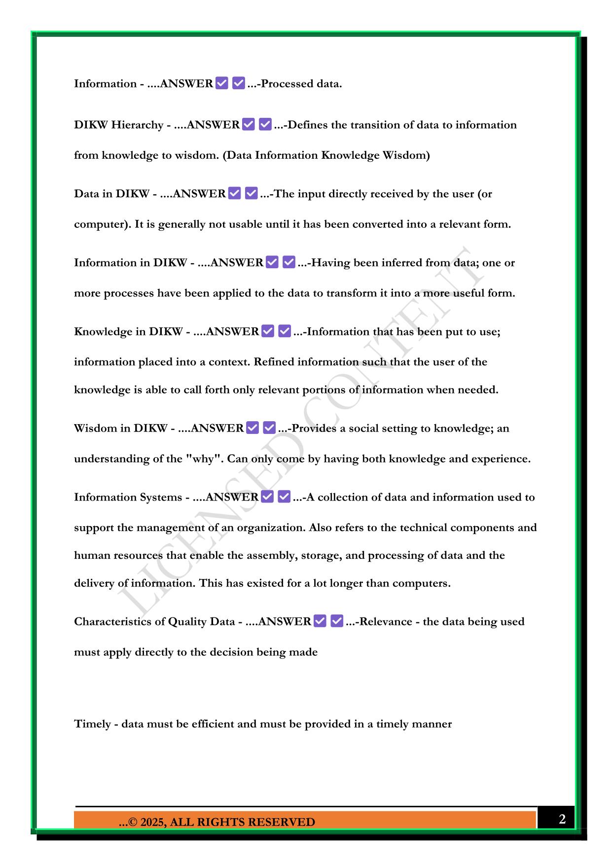 WGU D322 INTRODUCTION TO IT EXAM 2025 QUESTIONS AND ANSWERS