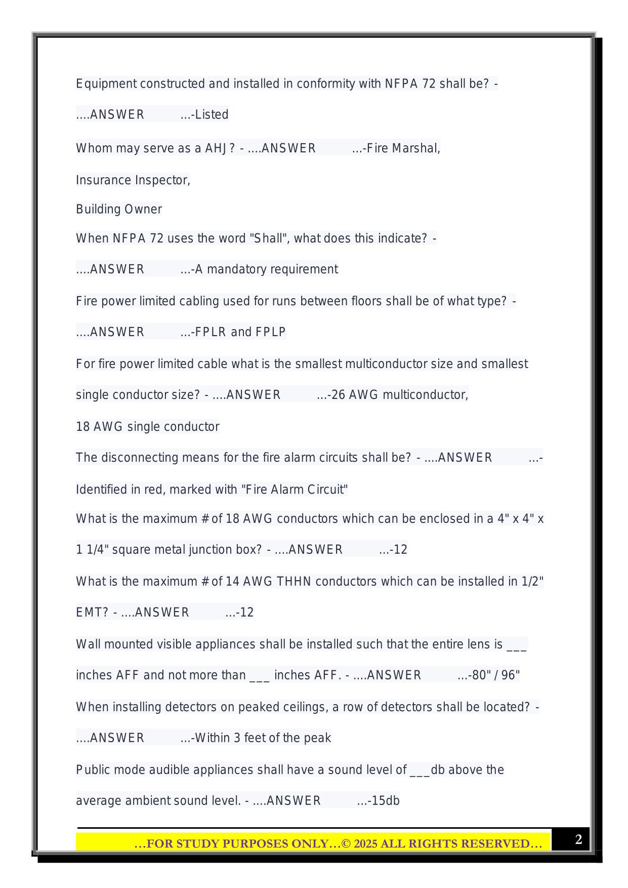 NICET Sample Exam 2025 Questions and Answers