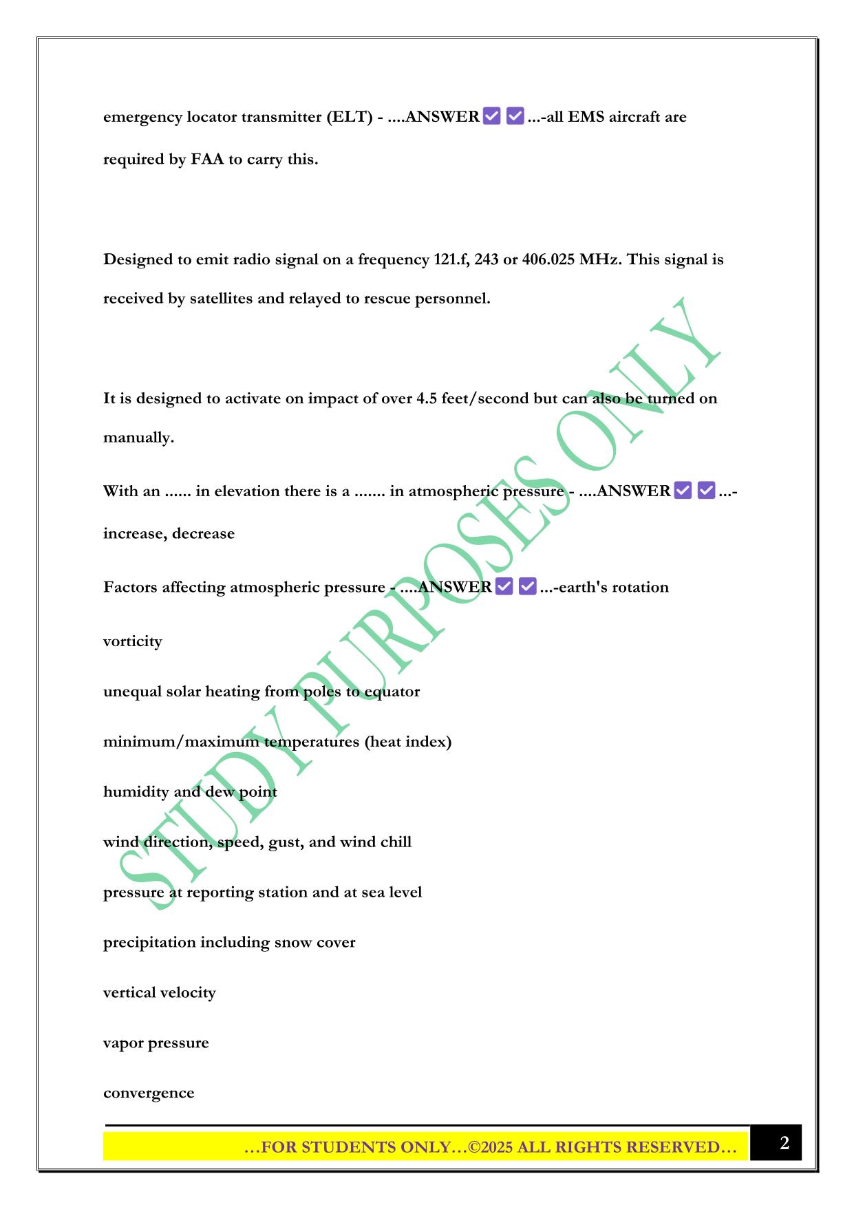TPATC Exam 2025 Questions and Answers