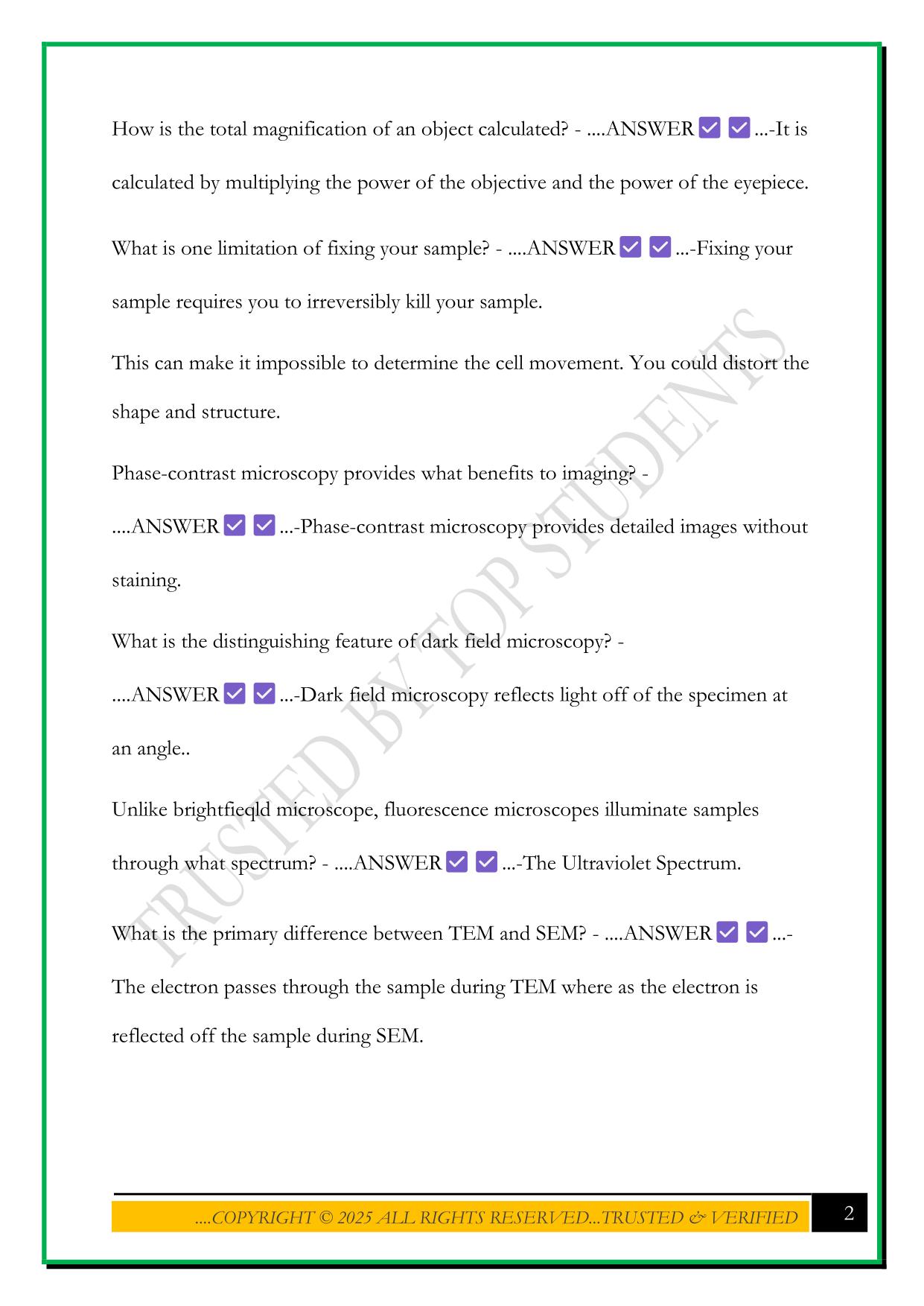 BIOD 171 PORTAGE LEARNING EXAM 3 2025 QUESTIONS AND ANSWERS