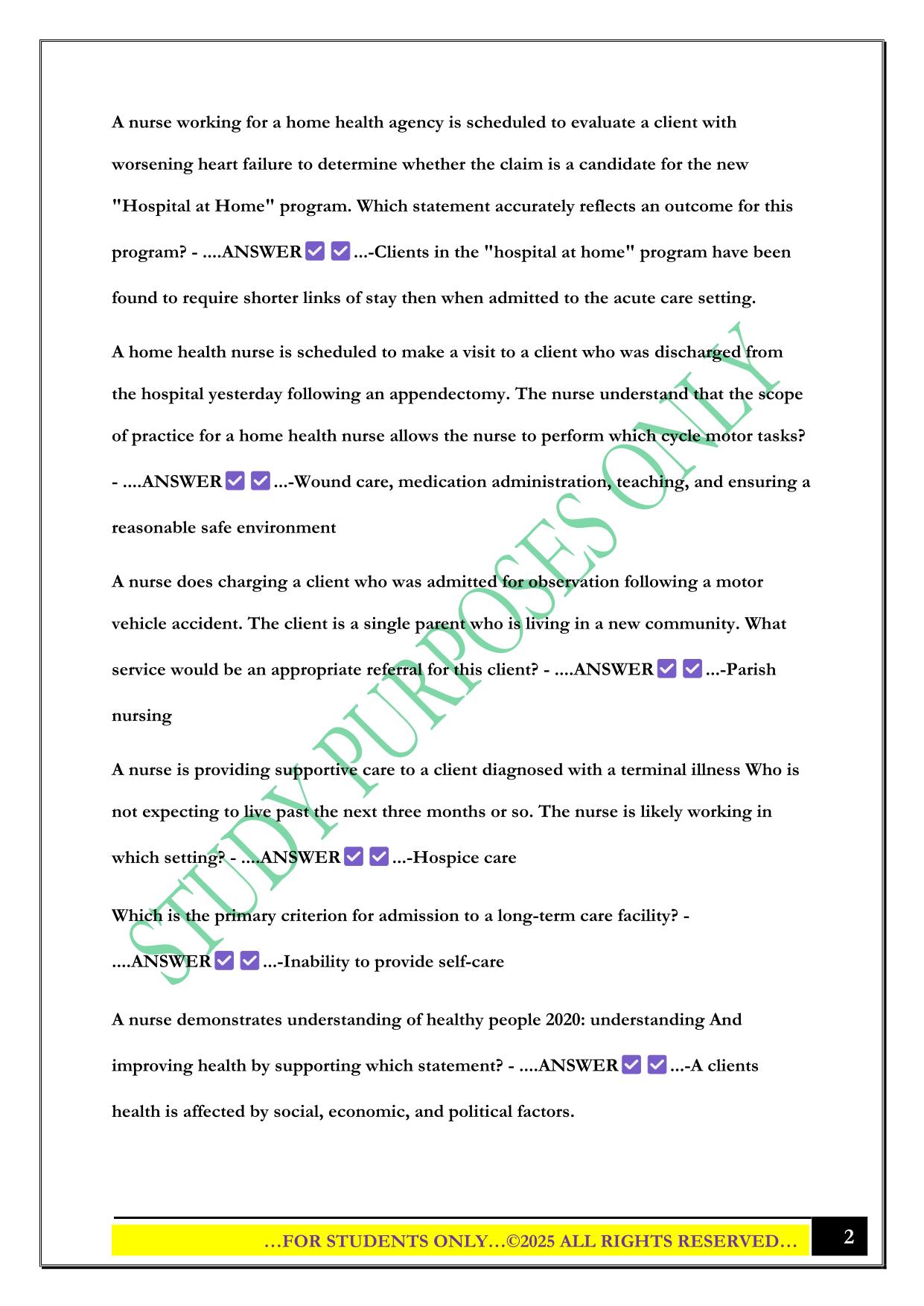 Ch 11 The Health Care Delivery System prepU Exam 2025 Questions and Answers