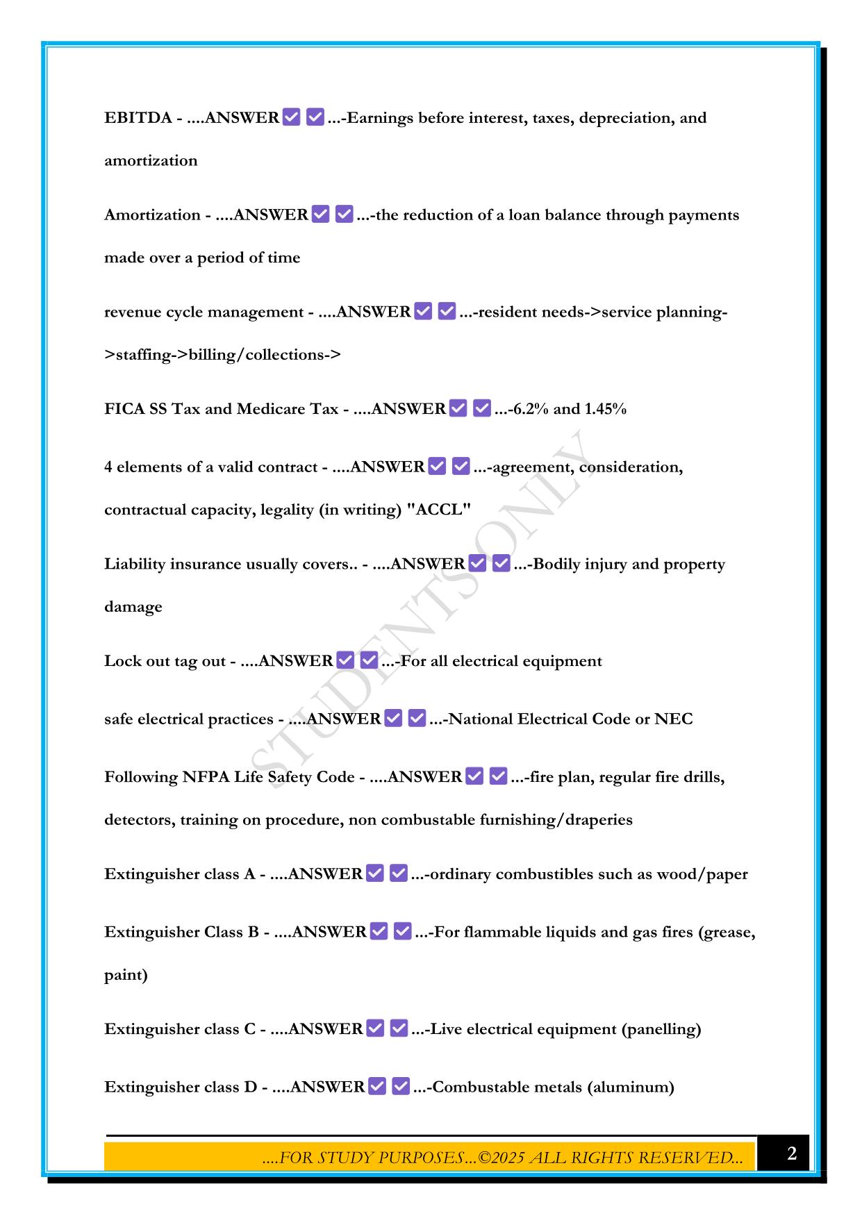 NAB RCAL EXAM 2025 QUESTIONS AND ANSWERS