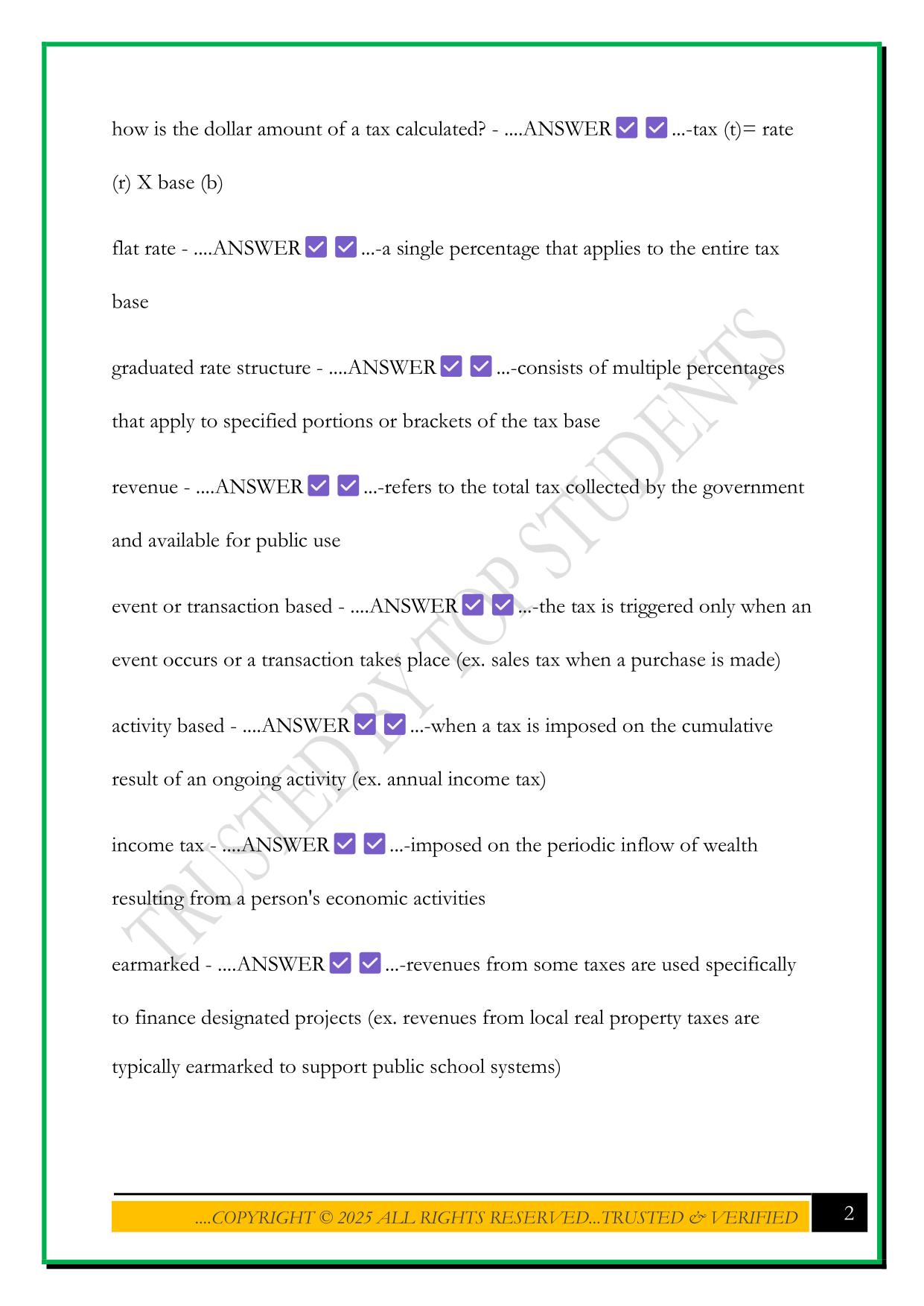 CSU ACT 330 FALL '18 FINAL EXAM 2025 QUESTIONS AND ANSWERS