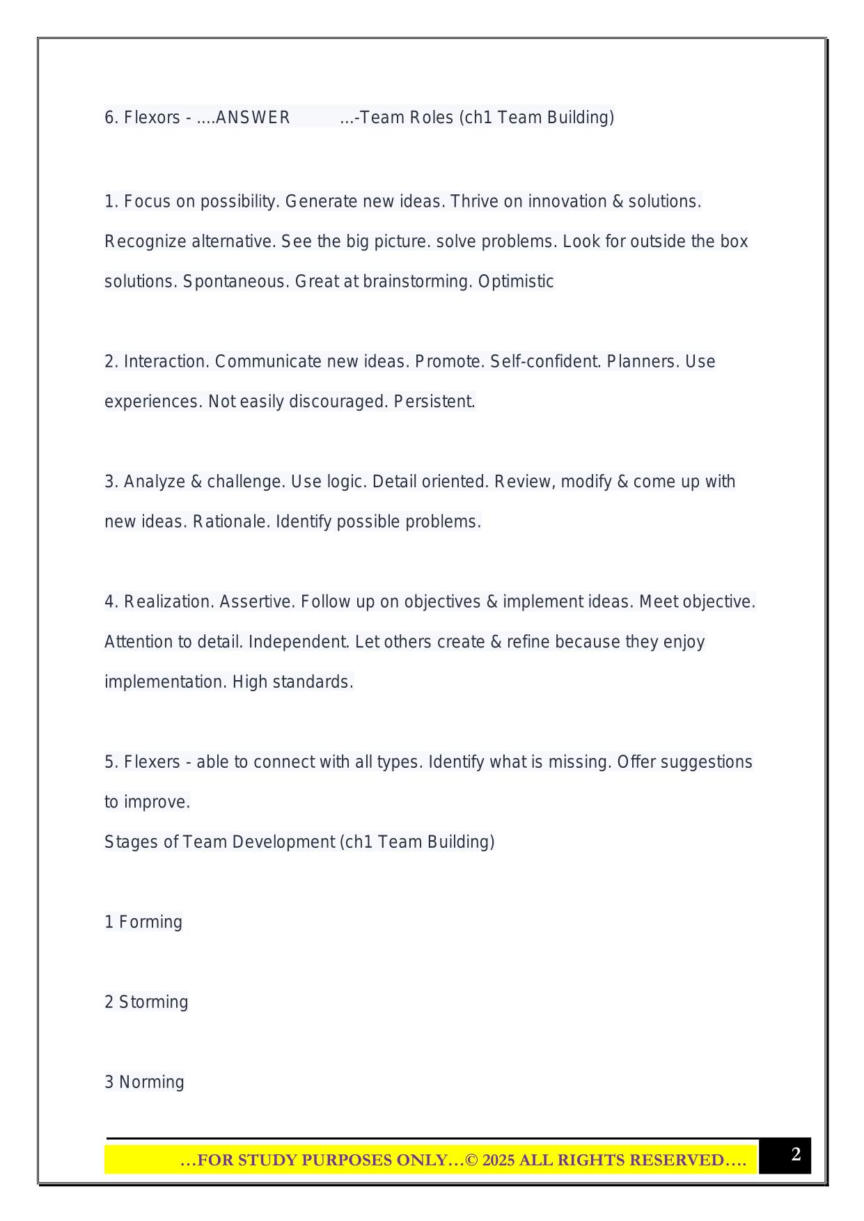 AIR FORCE NCOA COURSE 15 SET B V1 2025 QUESTIONS AND ANSWERS