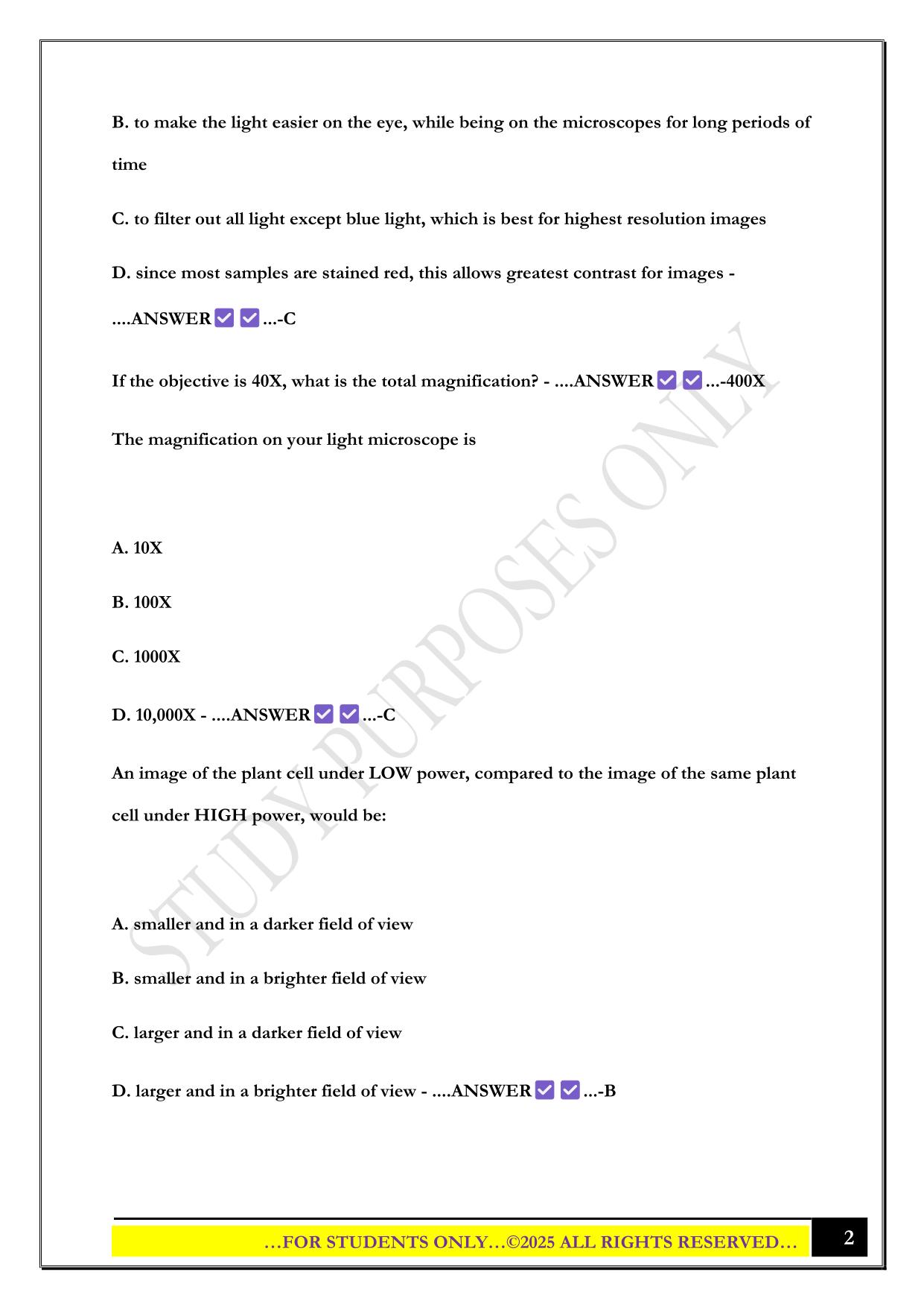 IUPUI Biology K101 - Marrs/Vaughn Sp' 2018 - Exam 1 - Chapters 1-6; Labs 1- 3 Exam 2025 Questions and Answers