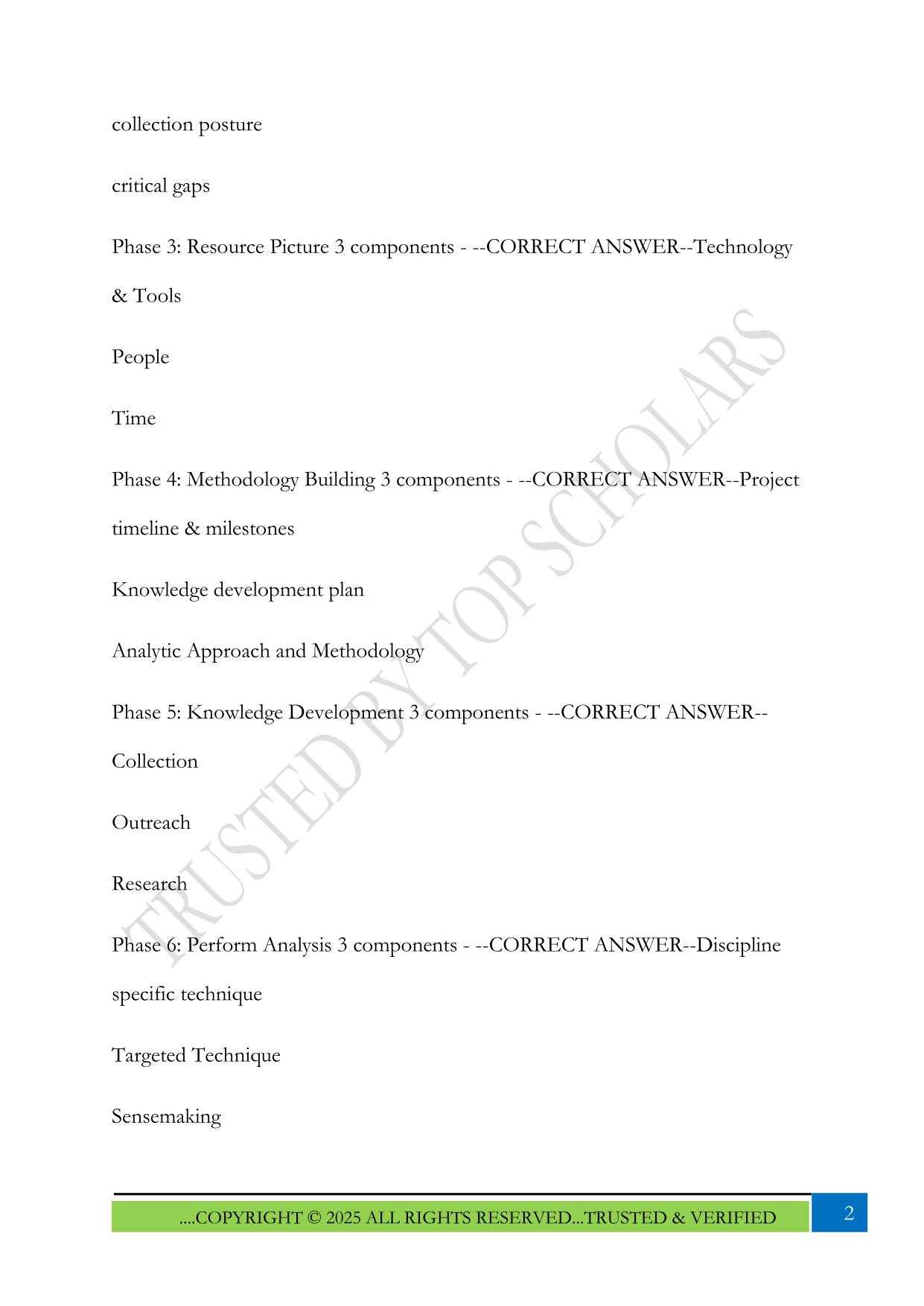CDASA I: Analytic Design Exam 2025 Questions and Answers