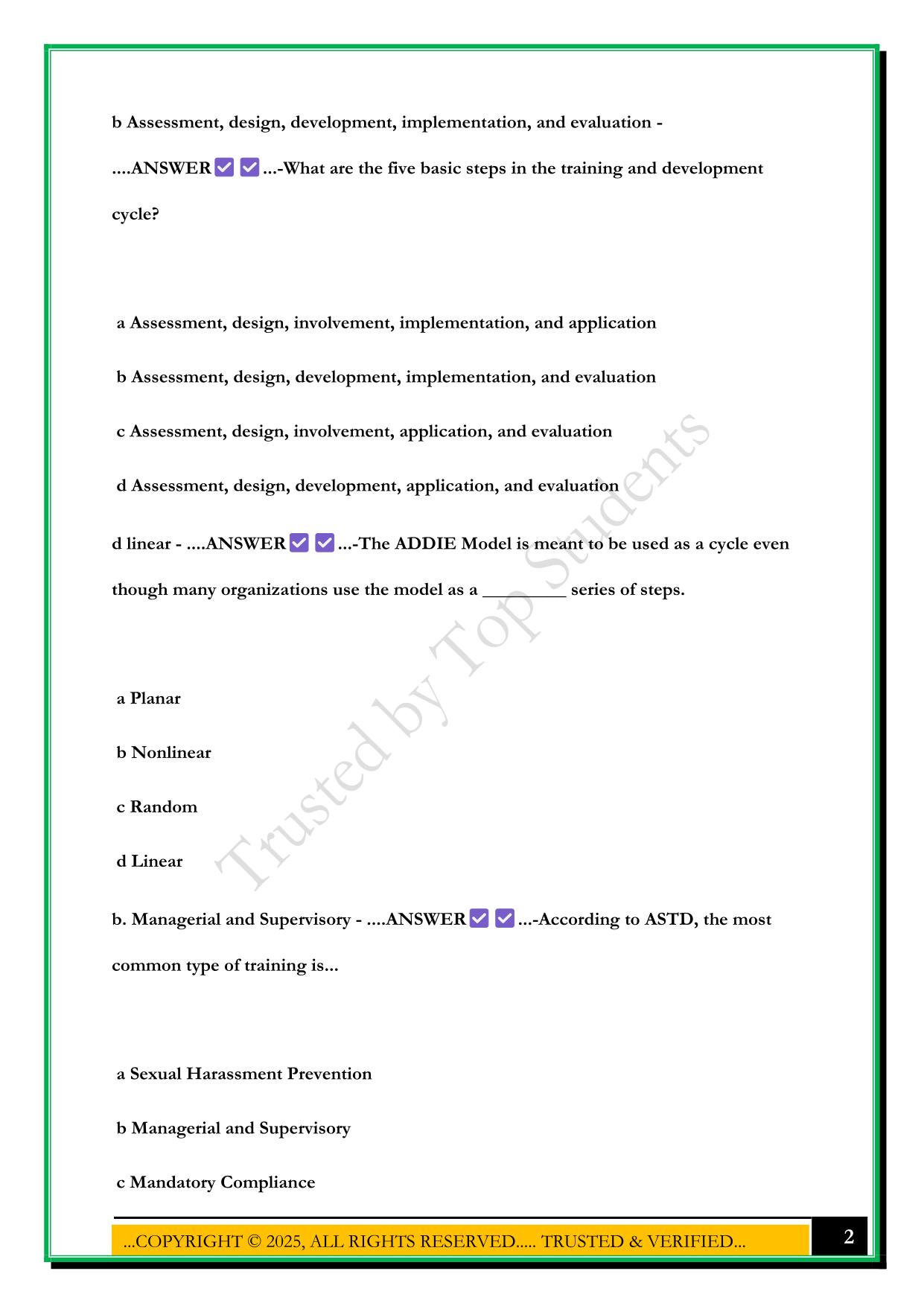 WGU C235 CHAPTER 1 TEST 2025 QUESTIONS AND ANSWERS