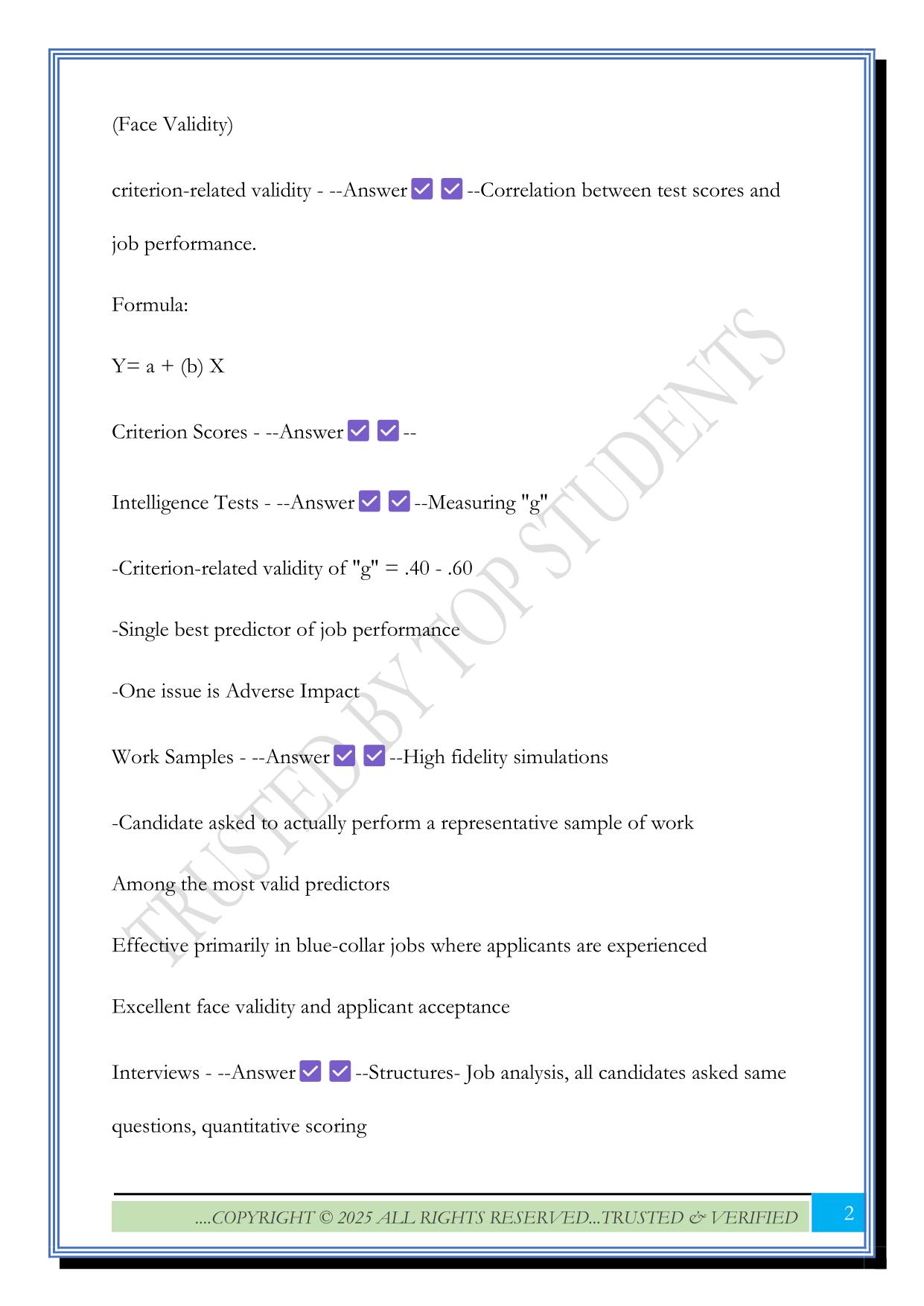 HRMN 3420 Final Exam Walker 2025 Questions and Answers