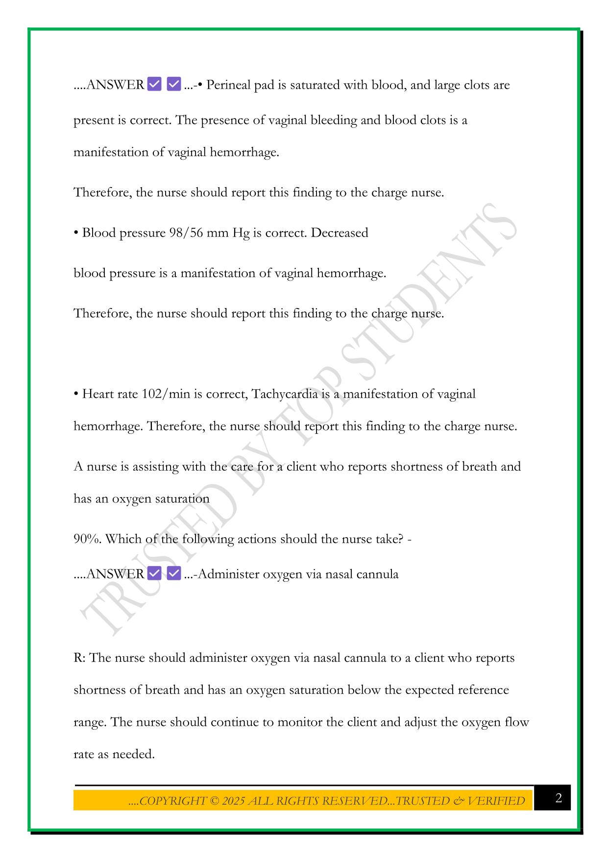 PN ADULT MEDICAL SURGICAL ONLINE PRACTICE 2025 B QUESTIONS AND ANSWERS