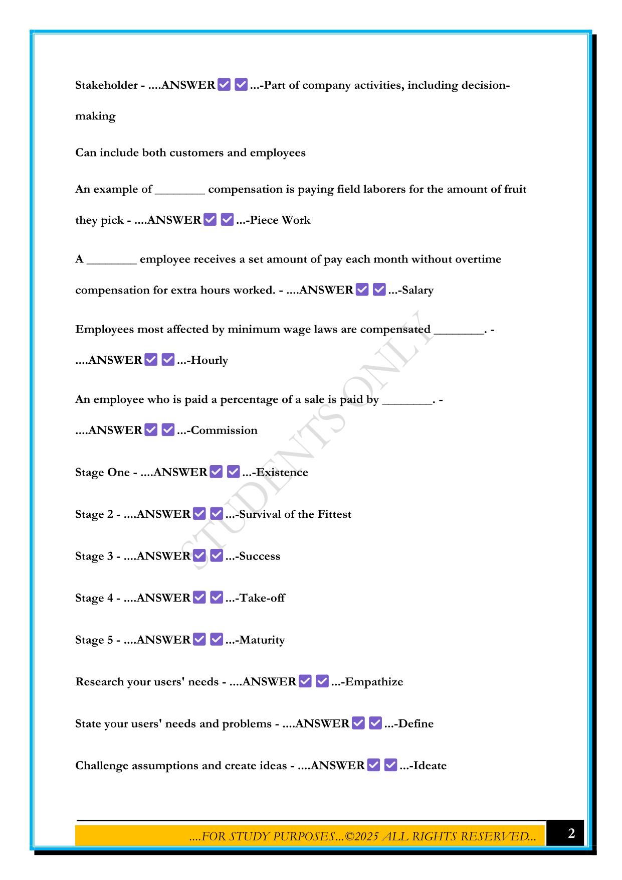 GMETRIX ESB STUDY GUIDE 1 EXAM 2025 QUESTIONS AND ANSWERS
