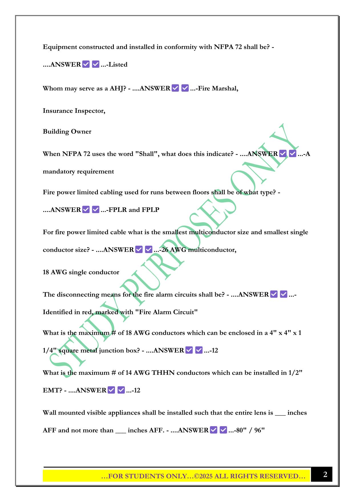 NICET Sample Exam 2025 Questions and Answers