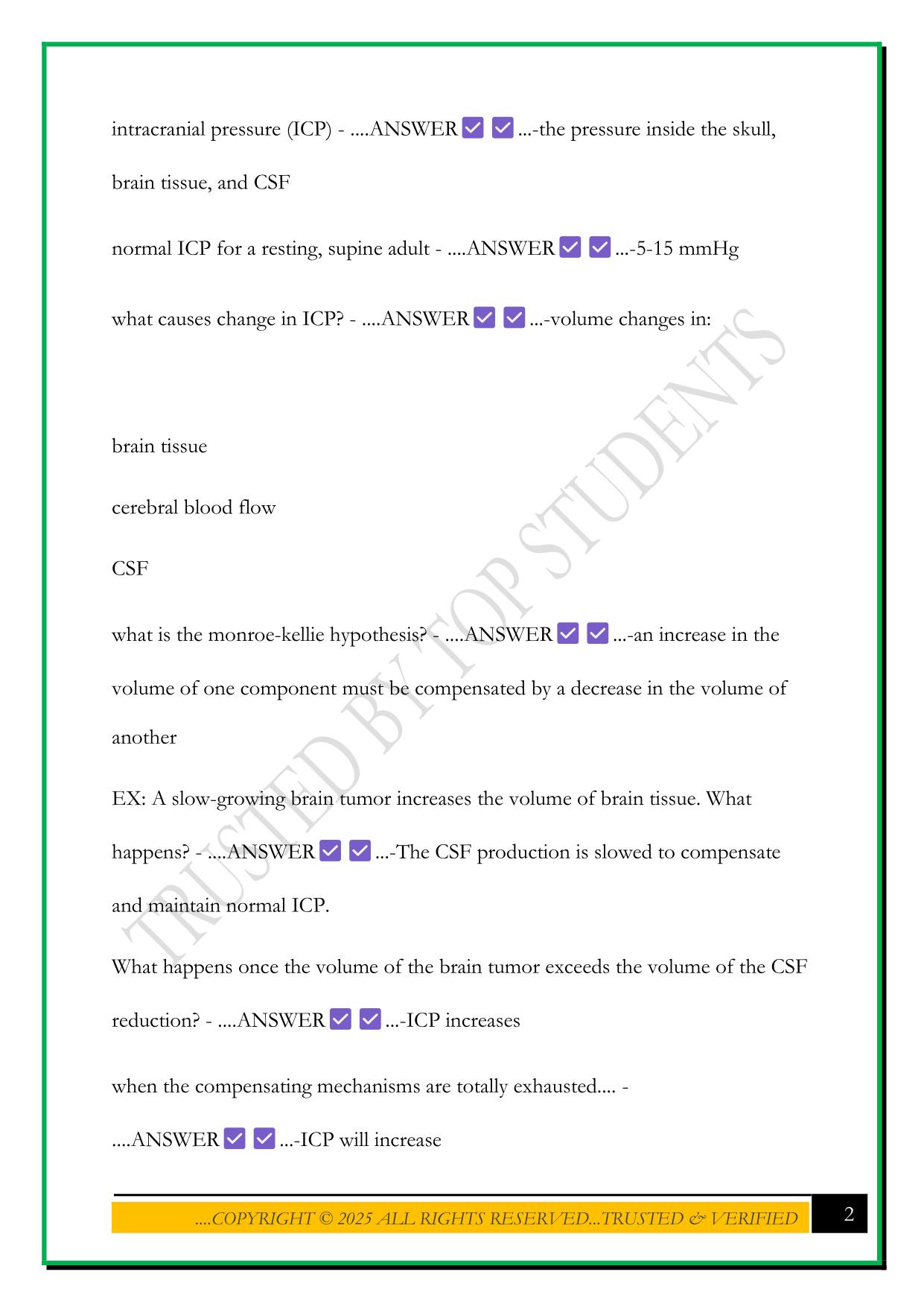 NUR 376 EXAM 3 2025 QUESTIONS AND ANSWERS