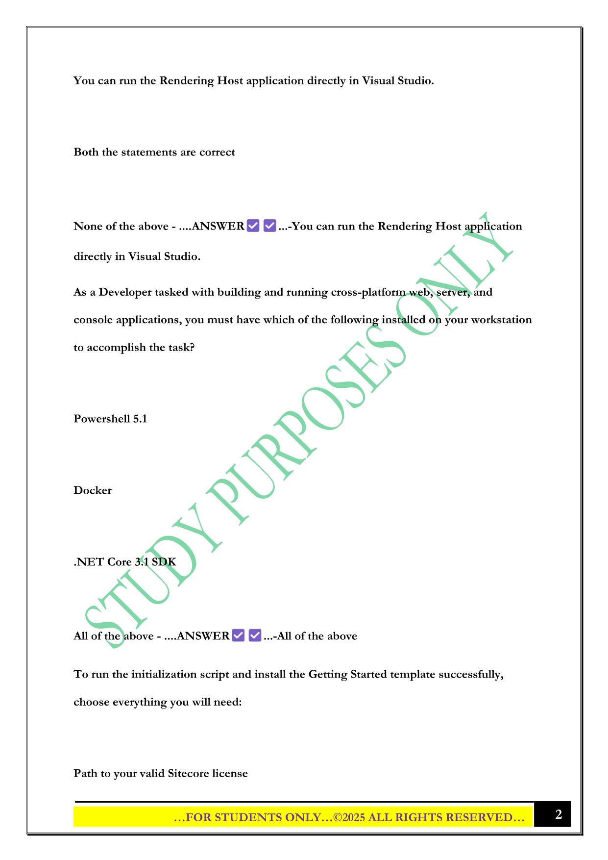 Sitecore 10 exam 2025 Questions and Answers