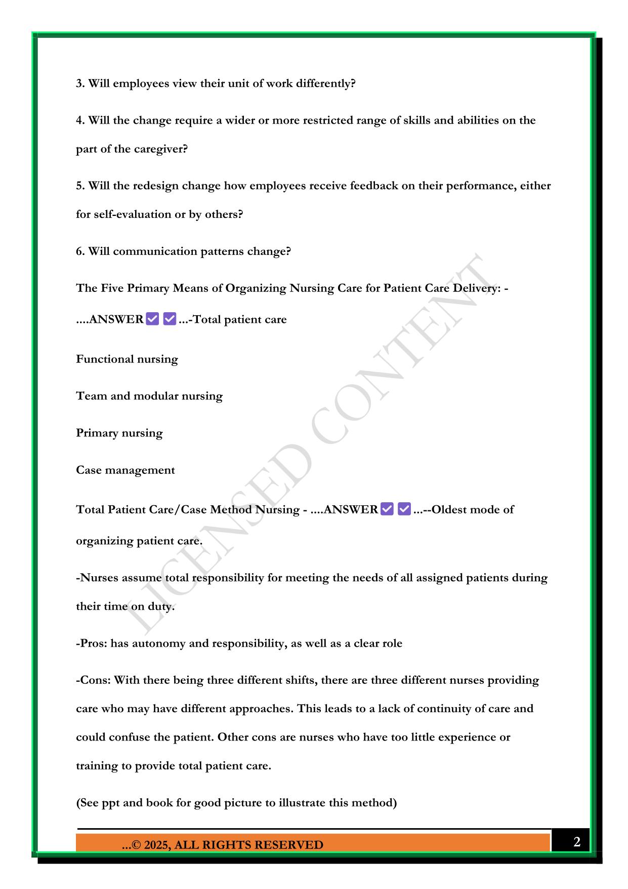 LEADERSHIP AND MANAGEMENT EXAM 4 2025 QUESTIONS AND ANSWERS