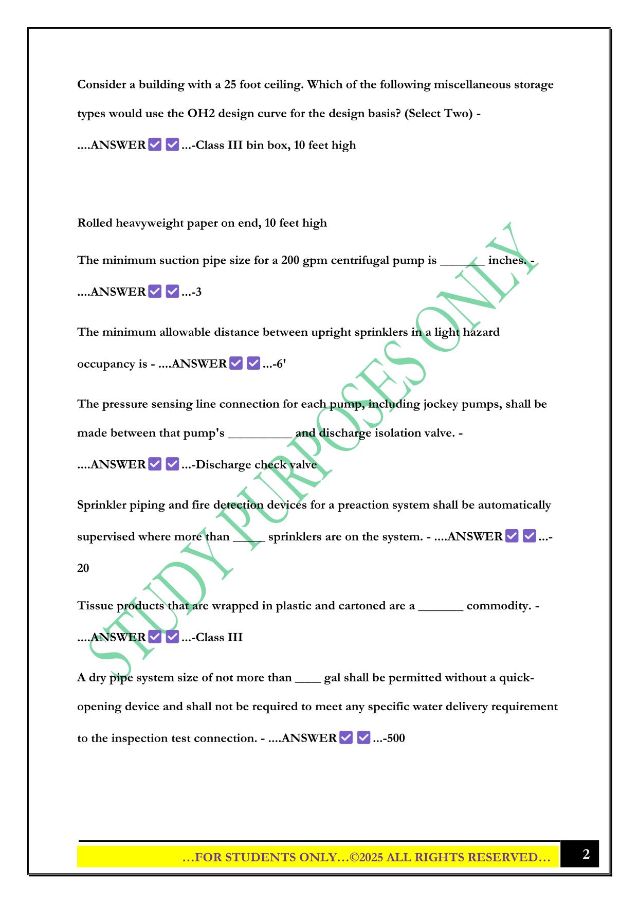 NICET LVL II PRACTICE EXAM 2025 QUESTIONS AND ANSWERS