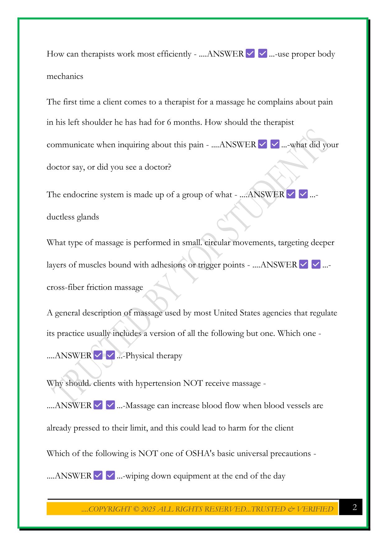 MBLEX PRACTICE TEST 2 2025 QUESTIONS AND ANSWERS