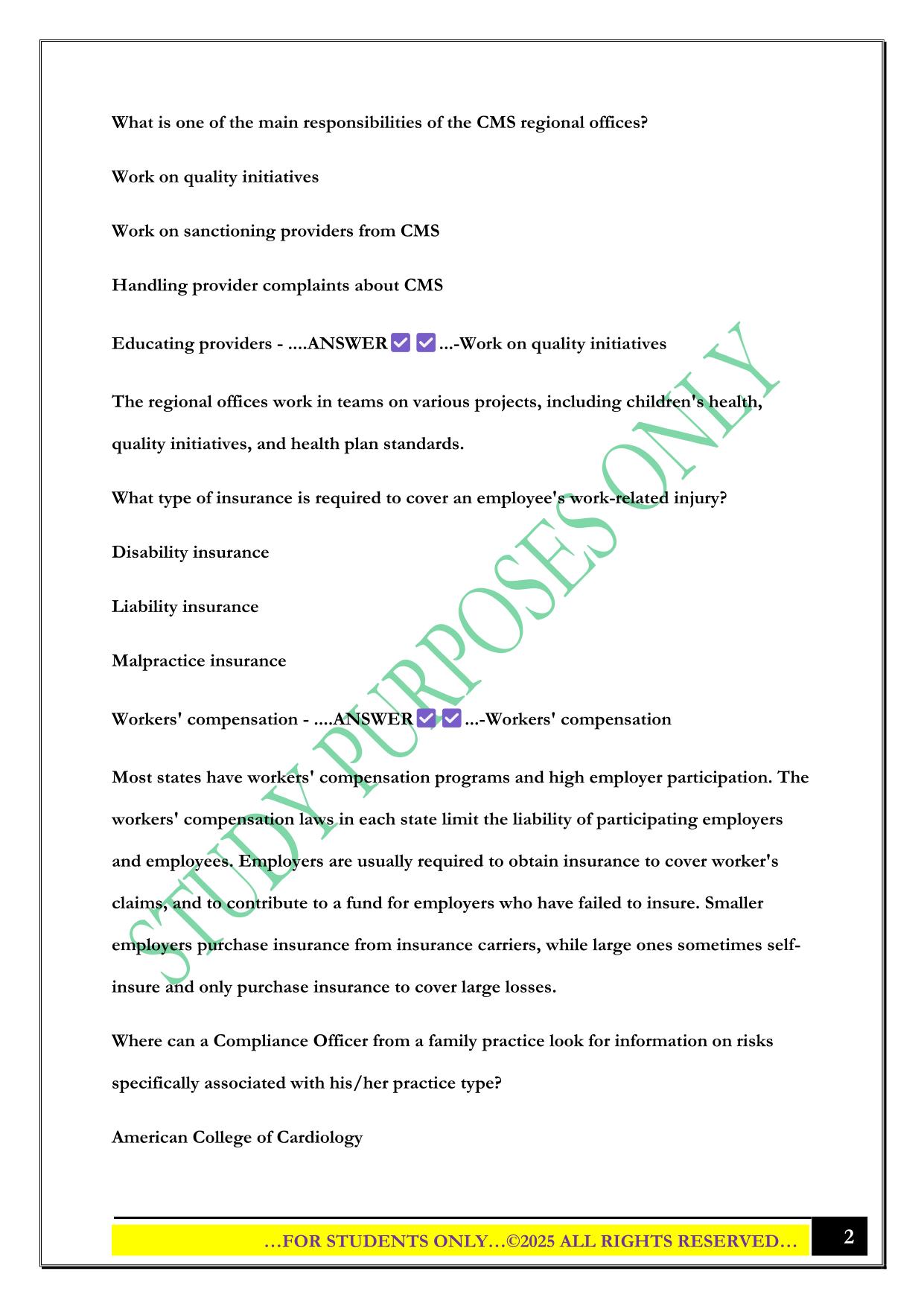 CPCO Chapter 12 Exam 2025 Questions and Answers