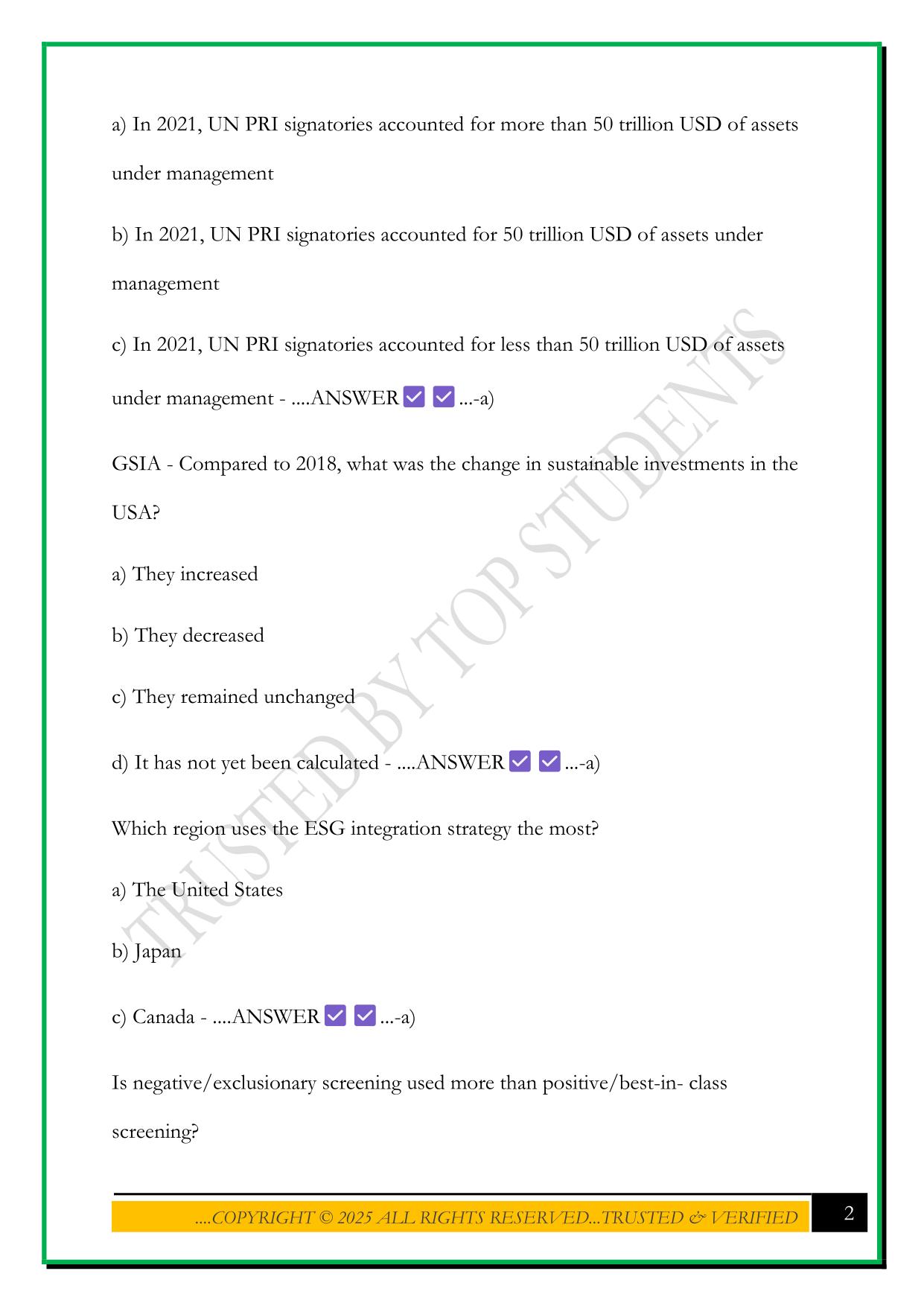 CESGA MODULE 3 EXAM 2025 QUESTIONS AND ANSWERS