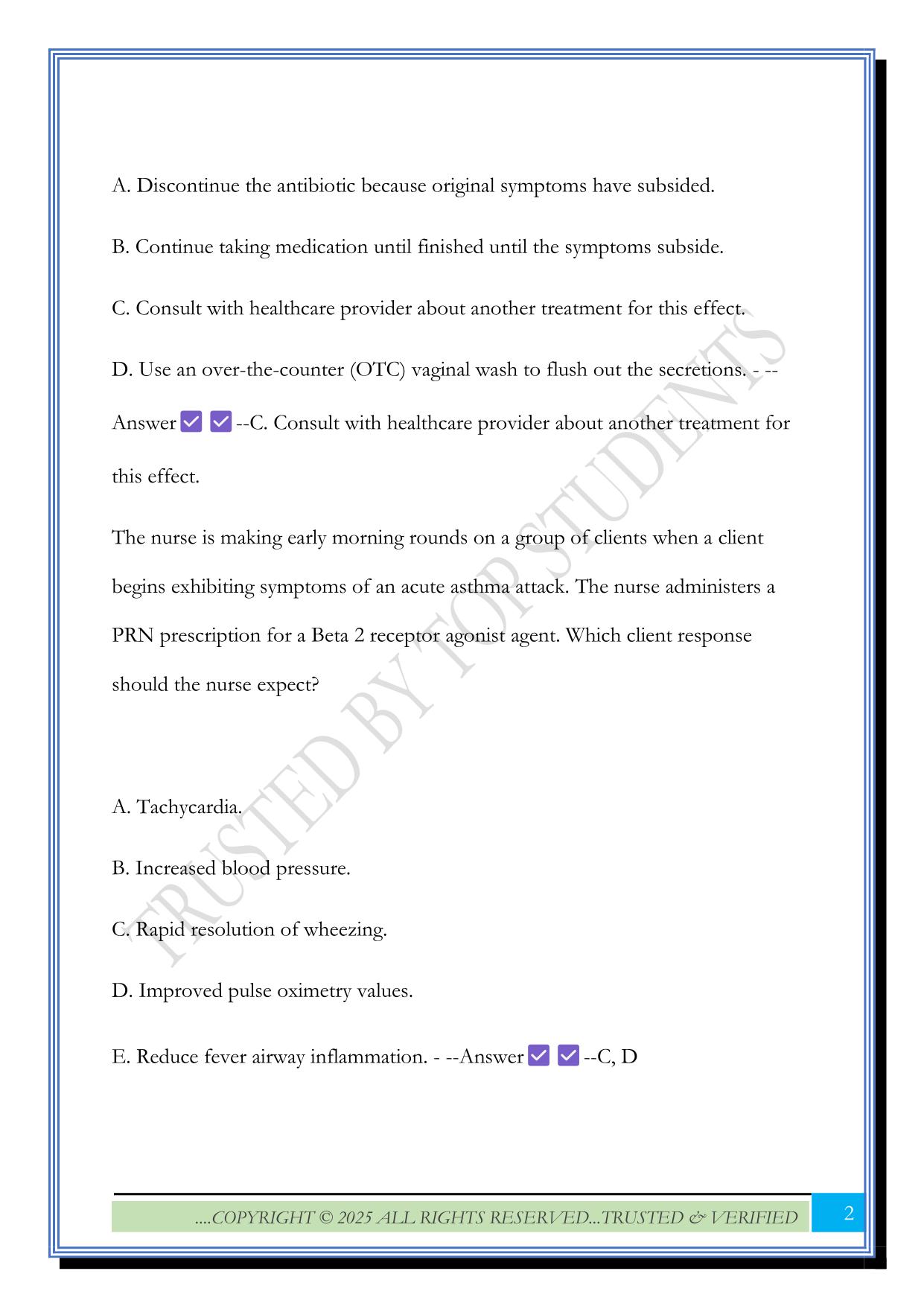 Pharm HESI Practice Exam 2025 Questions and Answers