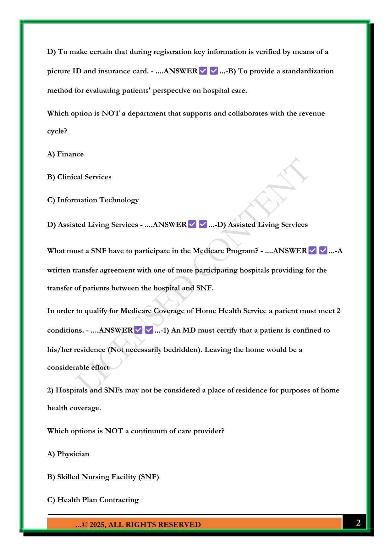 CRCR REVIEW QUESTIONS WITH CORRECT ANSWERS