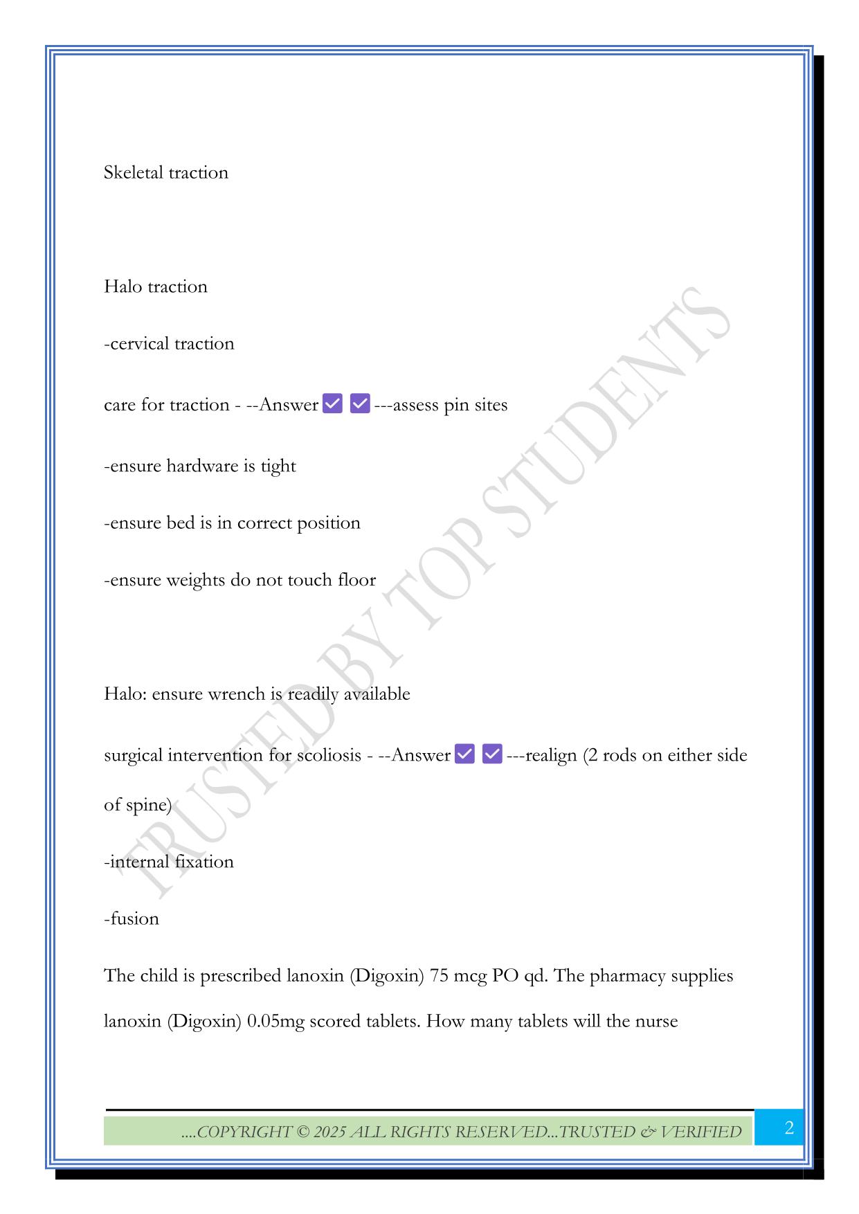 ATI Pediatrics Proctored Exam 2025 Questions and Answers
