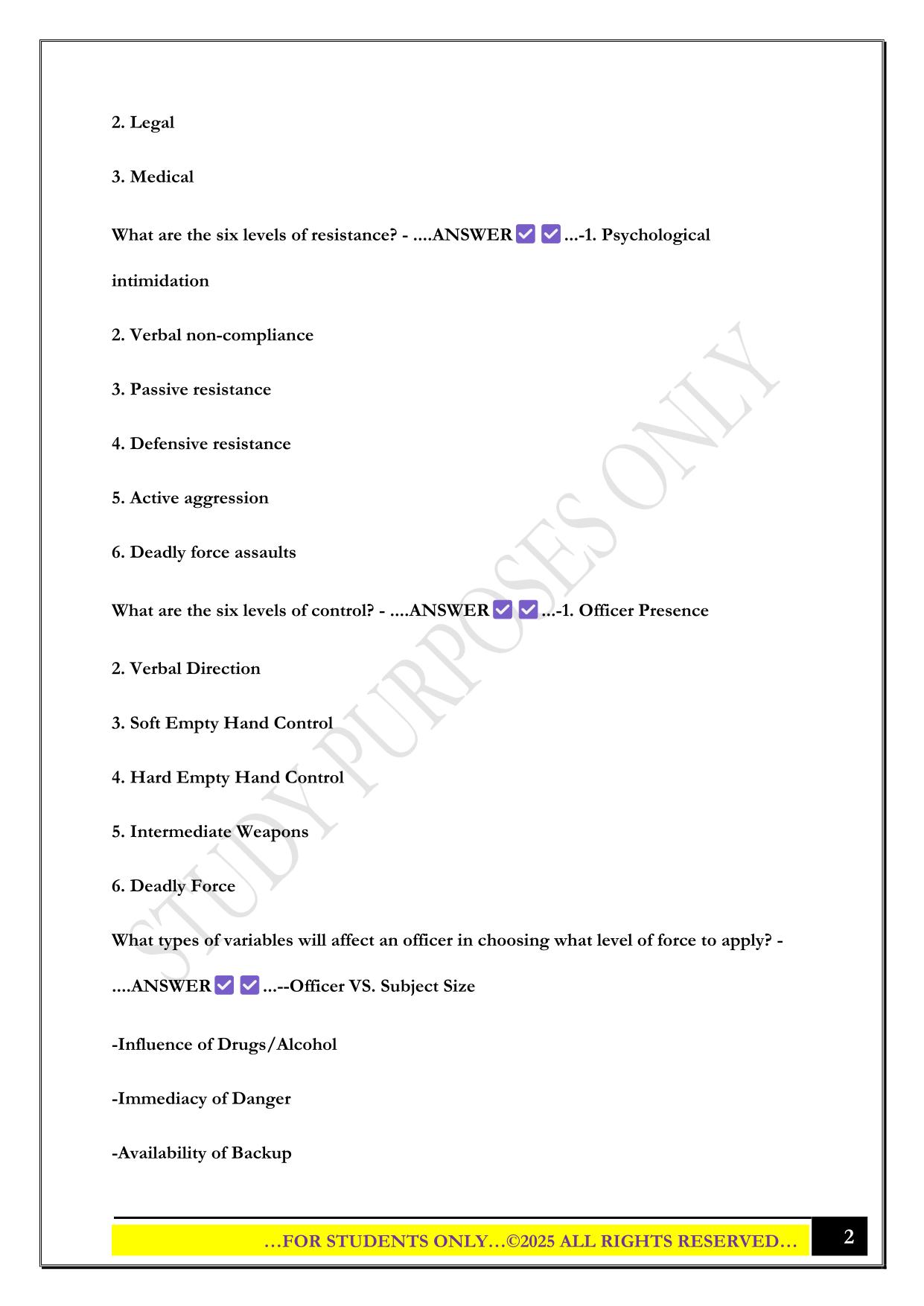 PPCT Study Guide 2025 Questions and Answers