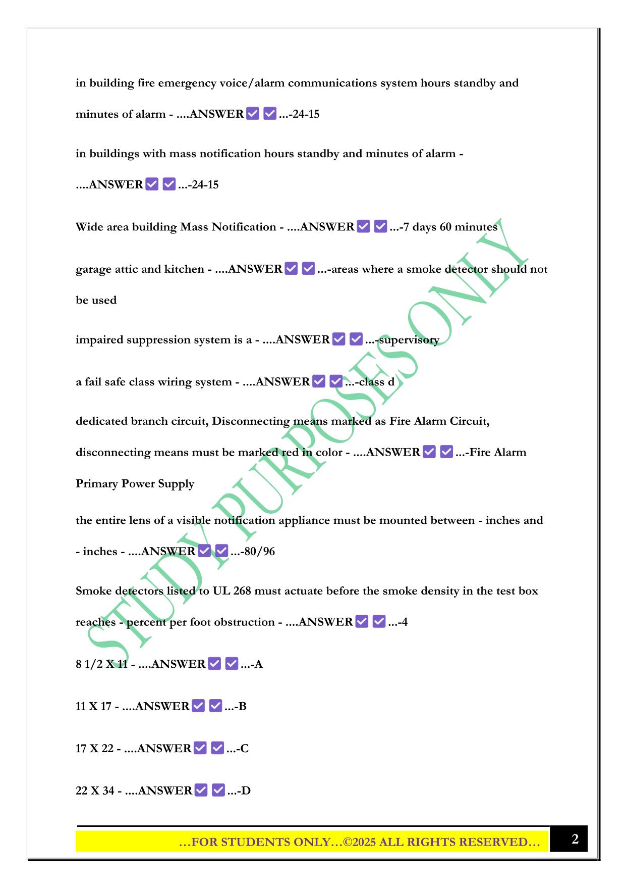 NICET LEVEL 1 EXAM 2025 QUESTIONS AND ANSWERS