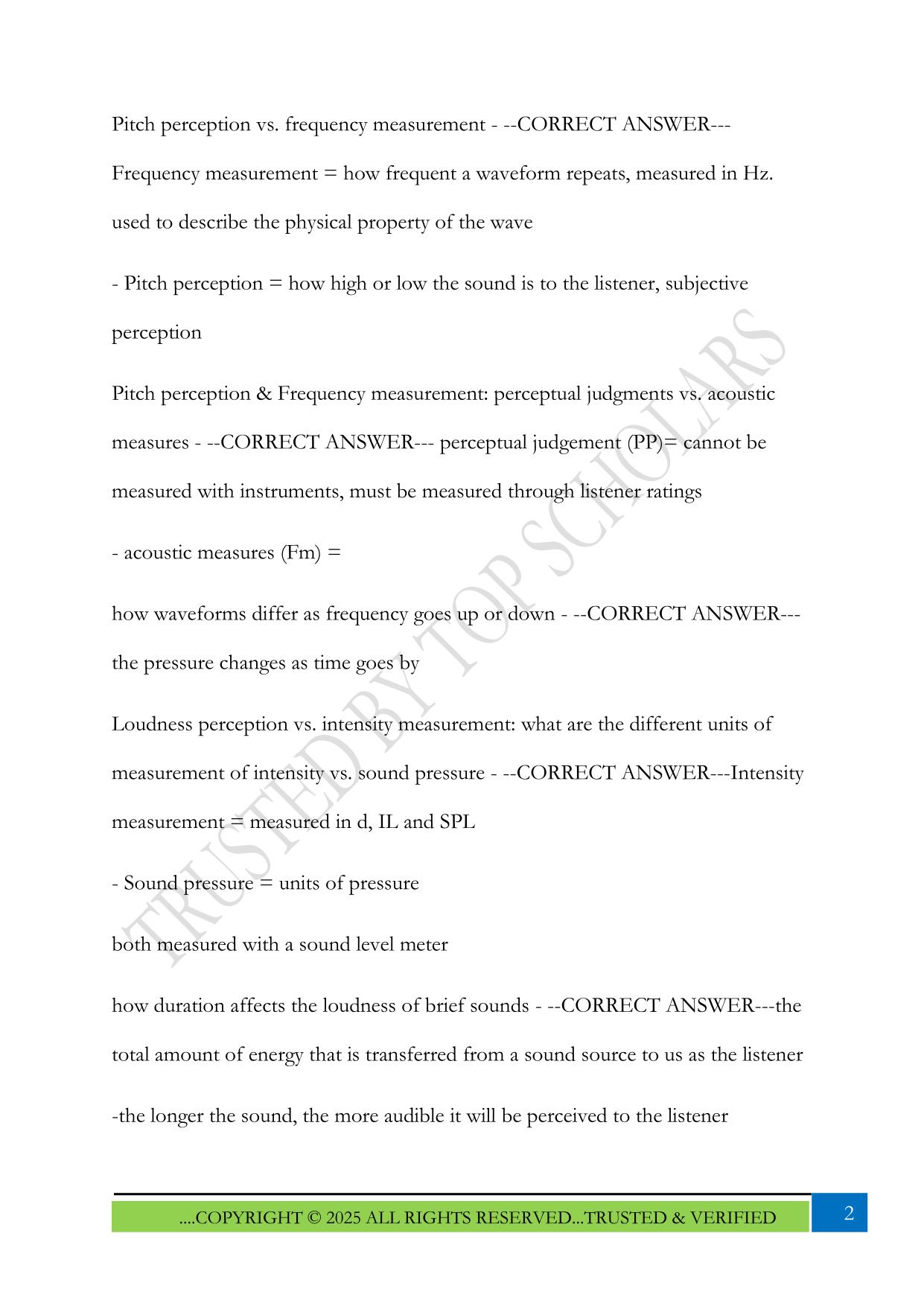 ASLP 3030 Exam 2025 Questions and Answers