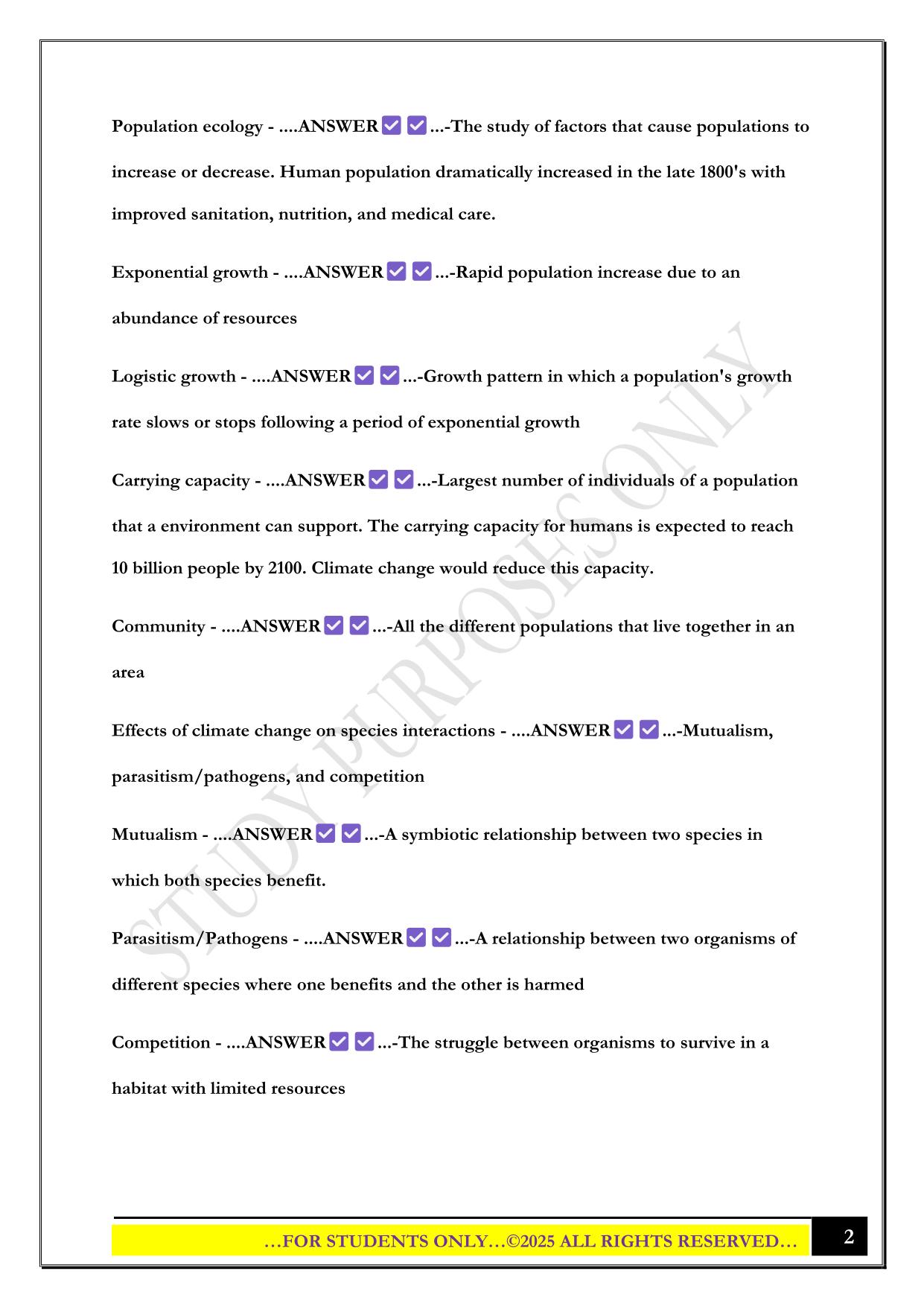 Biology 100: Exam #1 (Ekdale, SDSU) 2025 Questions and Answers