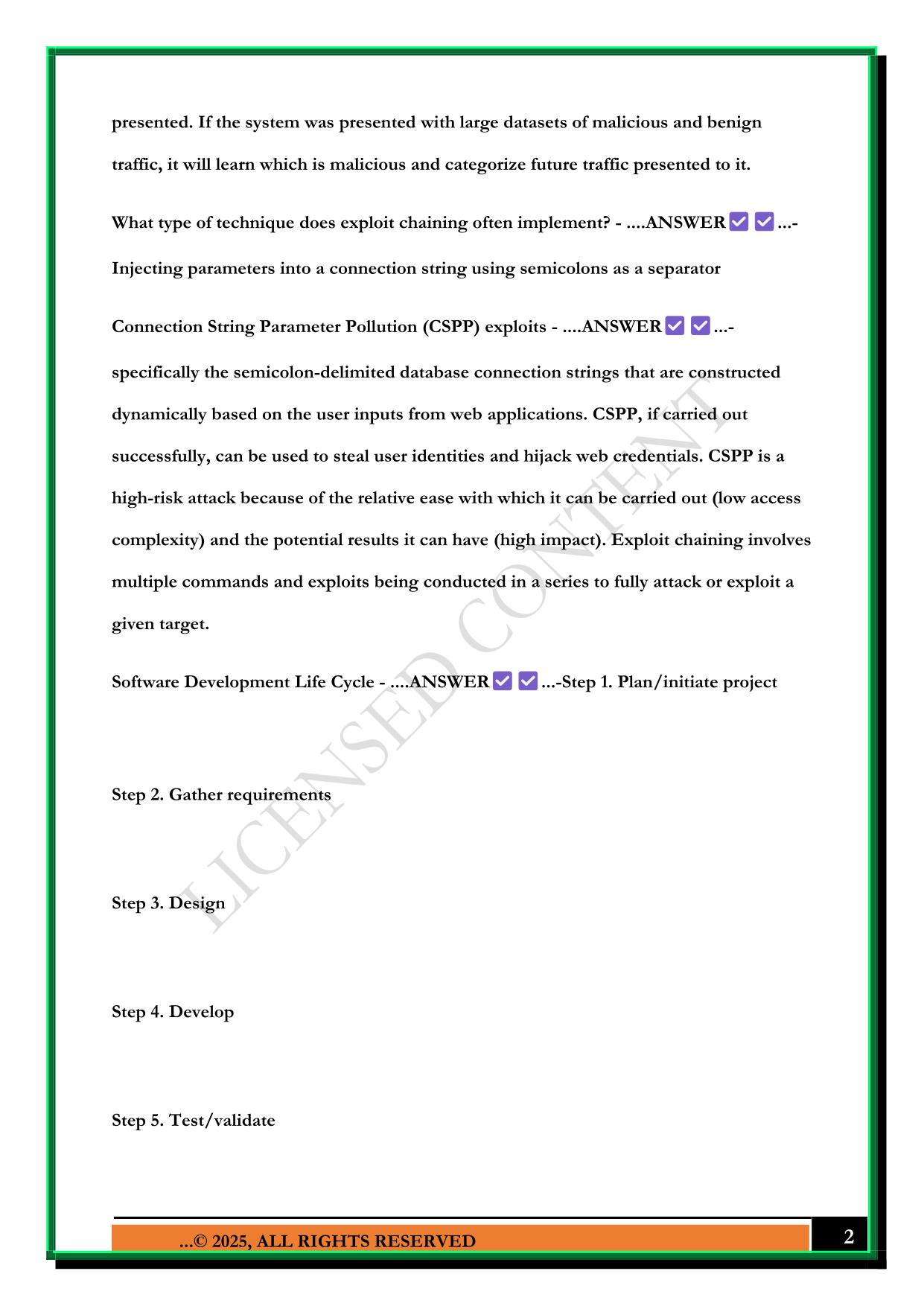 COMPTIA CASP+ EXAM 2025 QUESTIONS AND ANSWERS