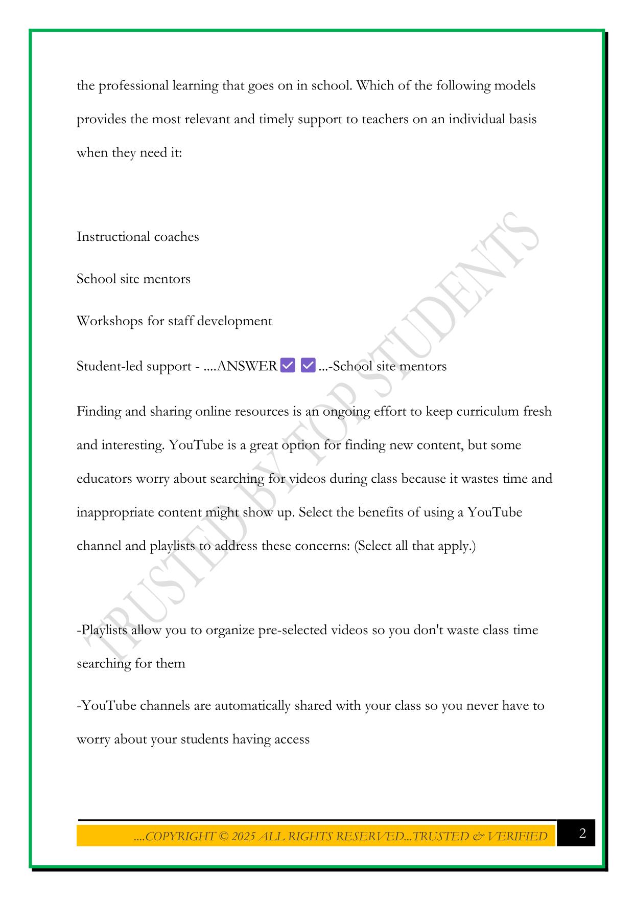 GOOGLE CERTIFICATION - LEVEL 2 (UNITS 1-3) EXAM 2025 QUESTIONS AND ANSWERS