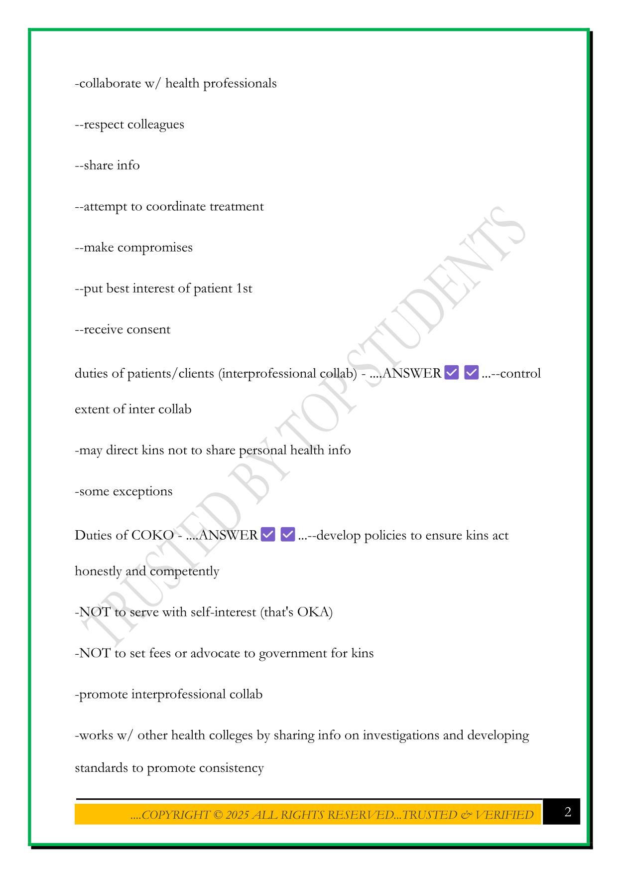 COKO JURISPRUDENCE MODULES 1-5 EXAM 2025 QUESTIONS AND ANSWERS