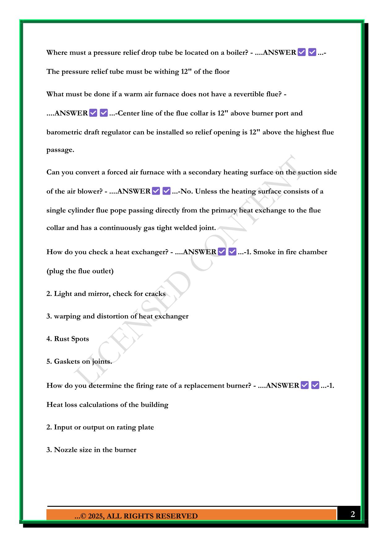 G2 GAS TECHNICIAN MODULE 17 REVISED EXAM 2025 QUESTIONS AND ANSWERS