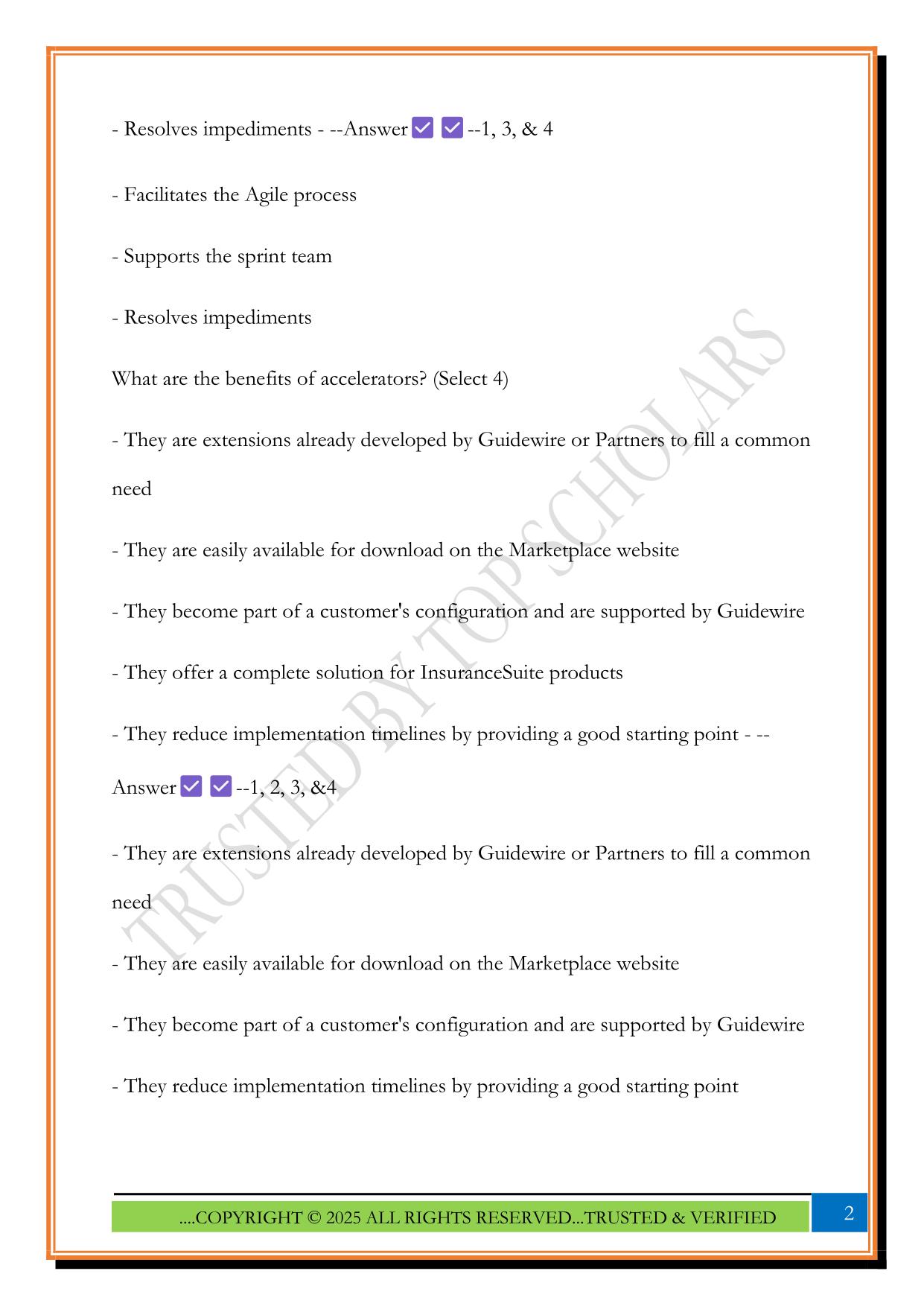 Guidewire Associate Exam 2025 Questions and Answers
